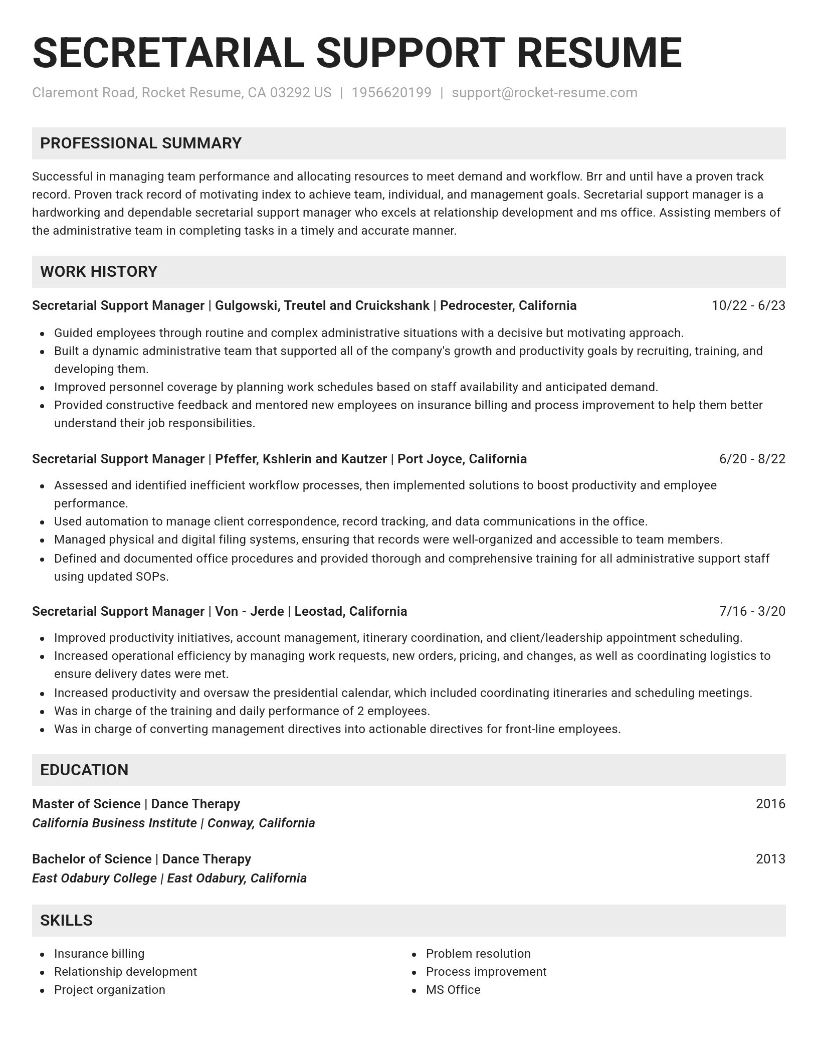 Genius resume template
