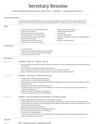 Secretary resume template