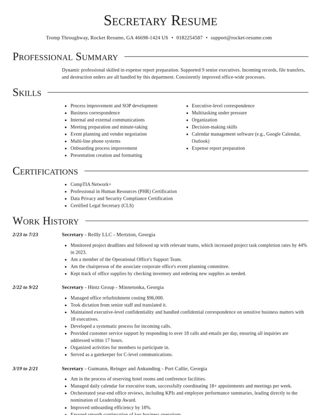 Director resume template