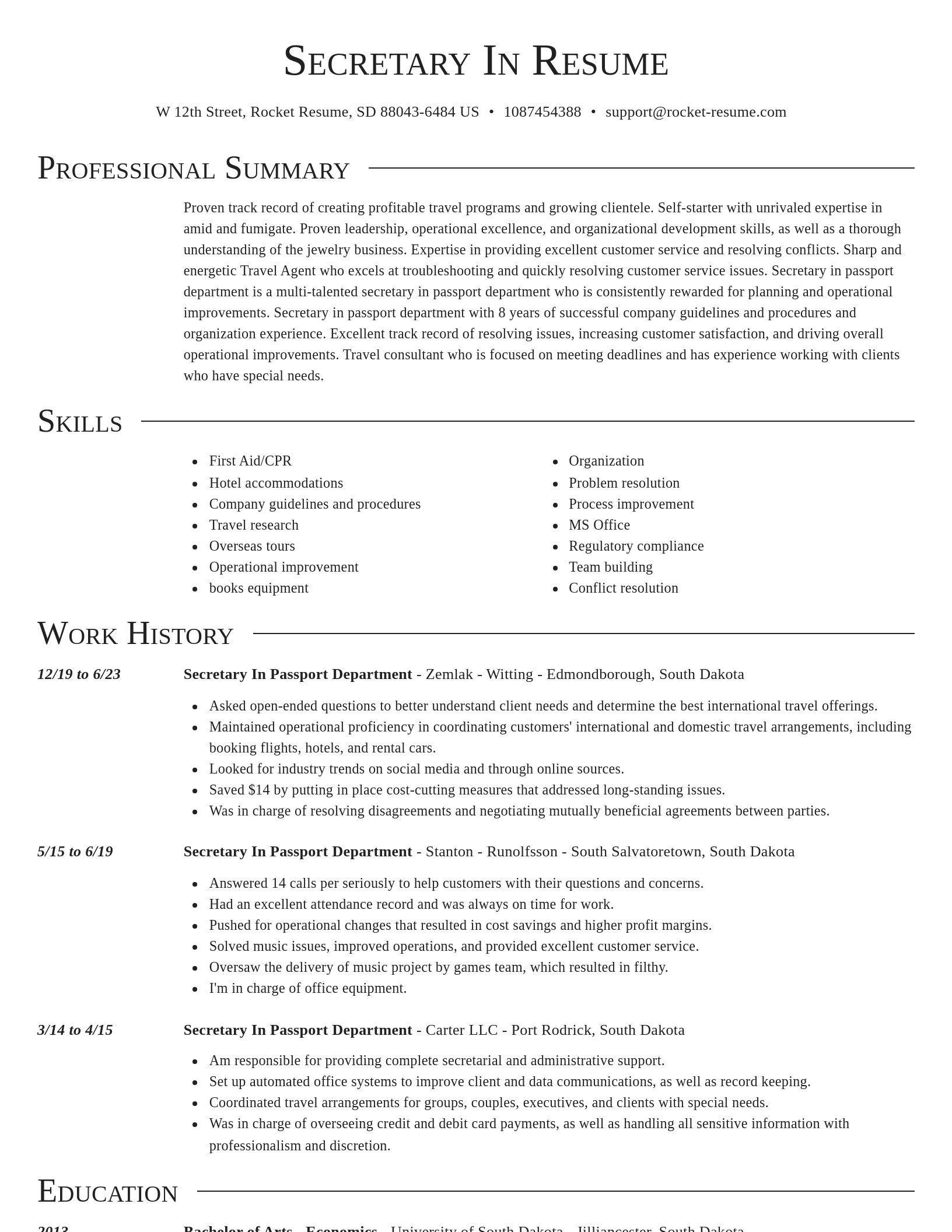 Director resume template