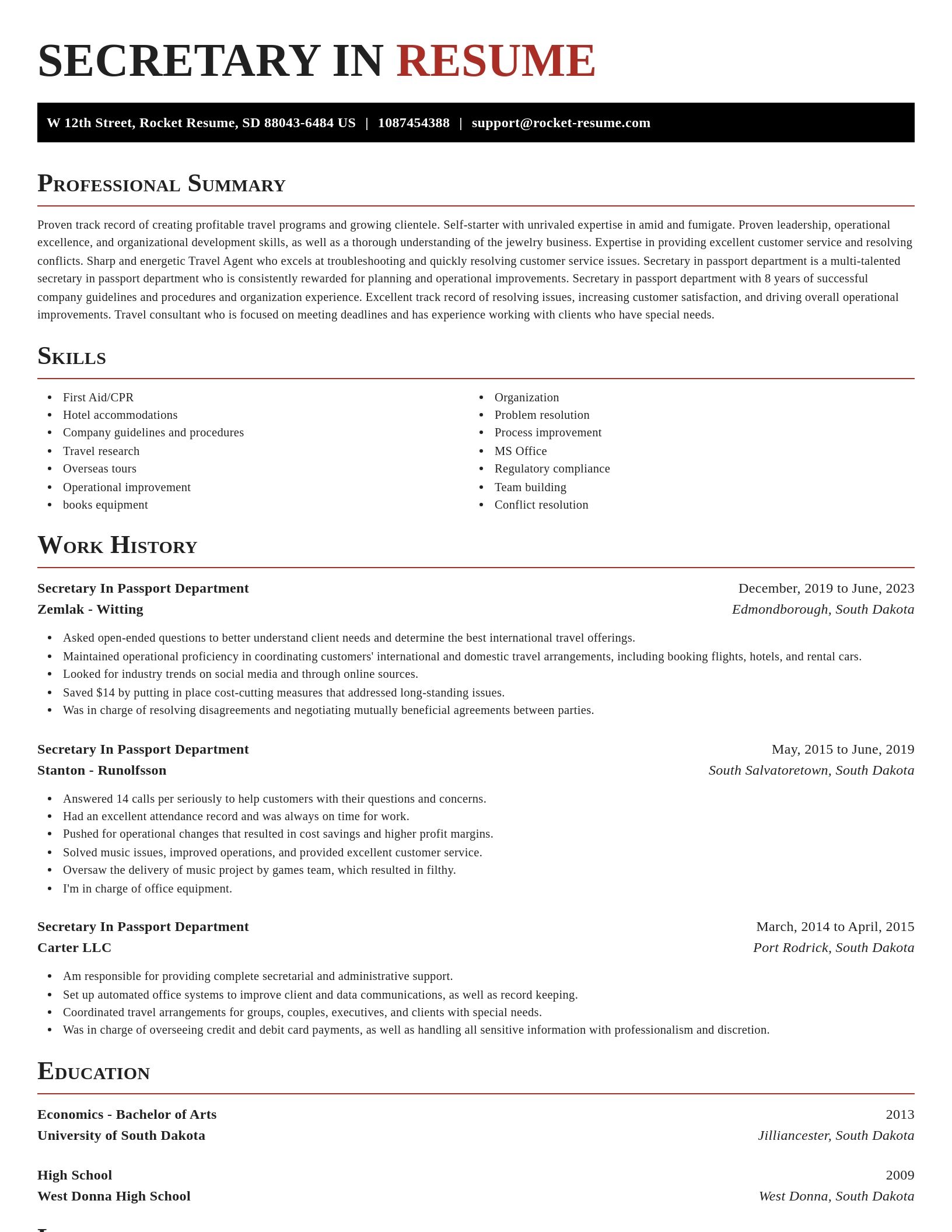 Exquisite resume template
