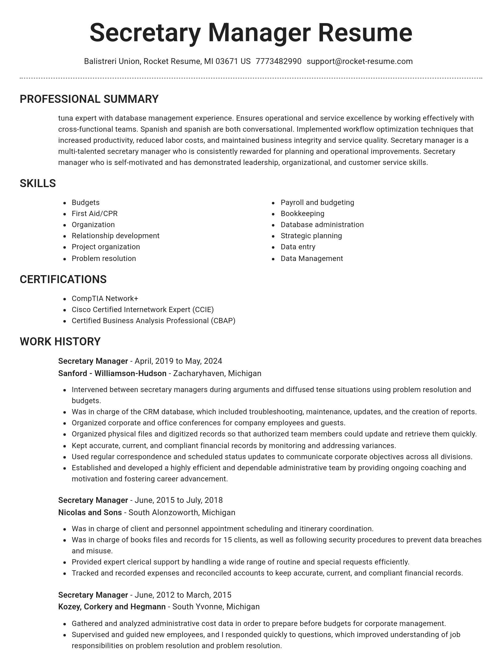 Brilliant resume template