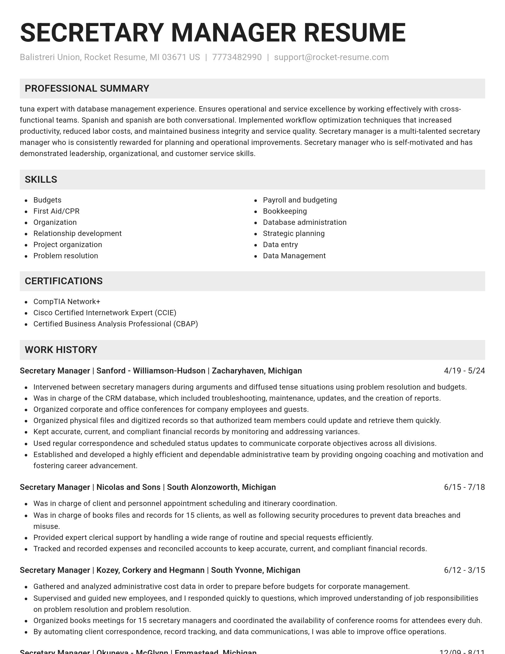 Genius resume template