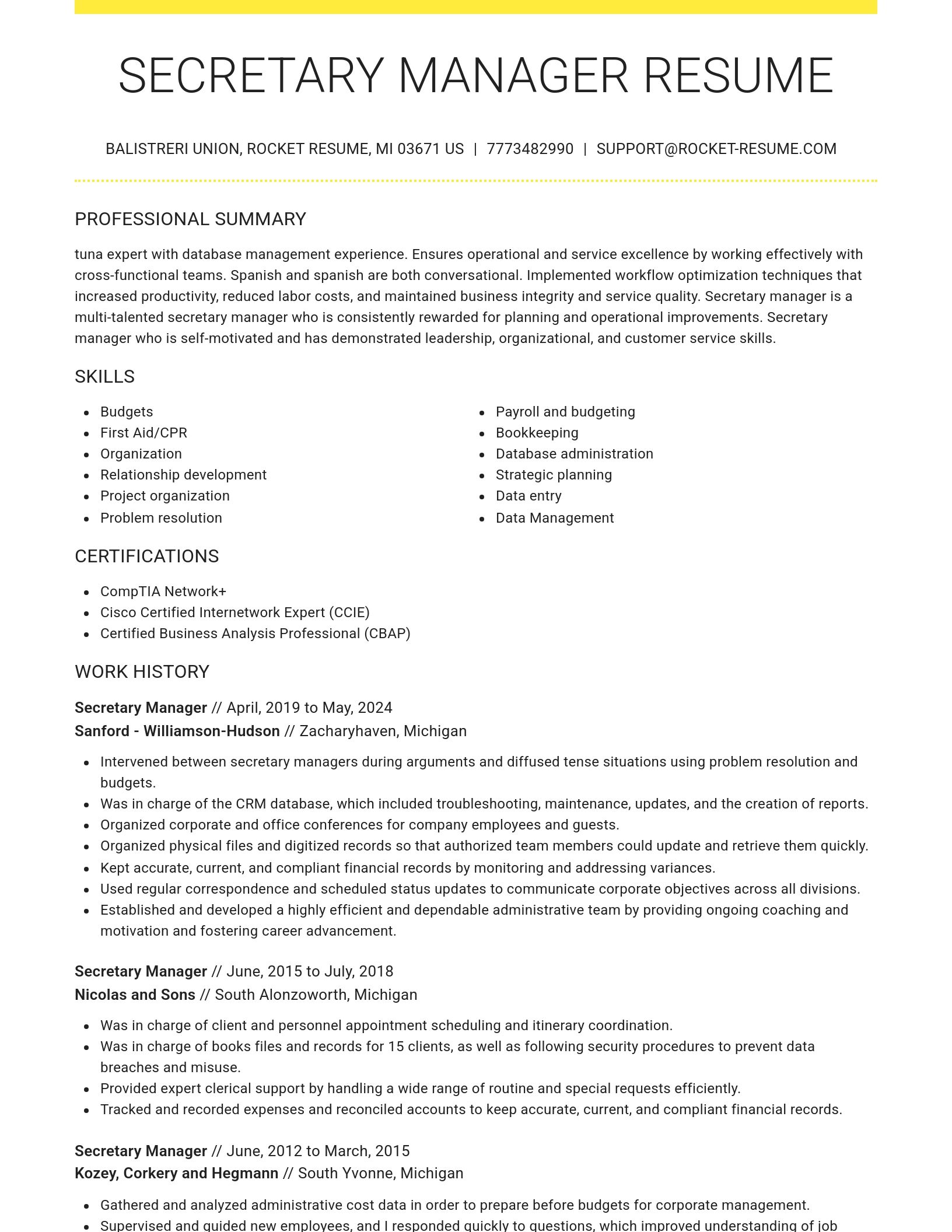 Grand resume template