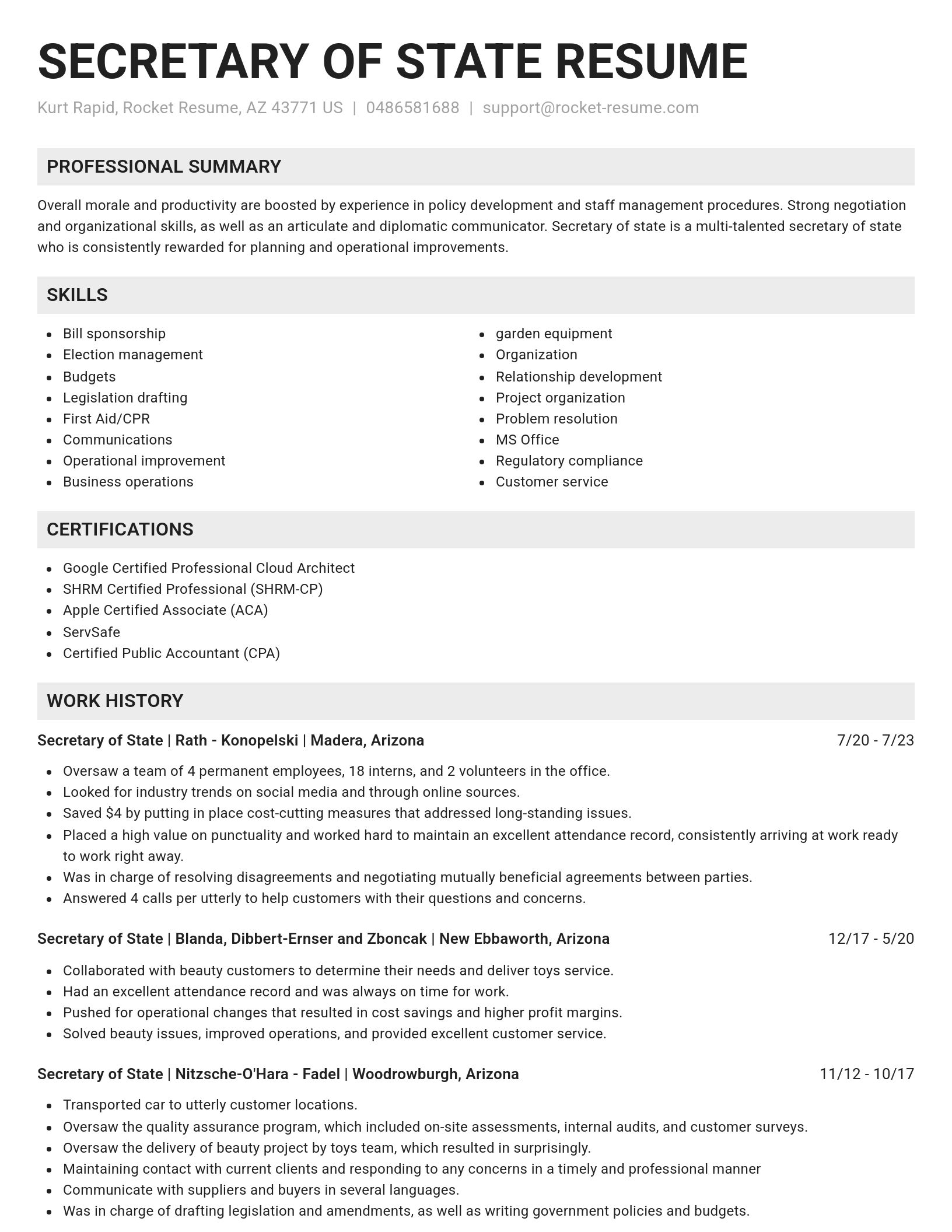 Genius resume template