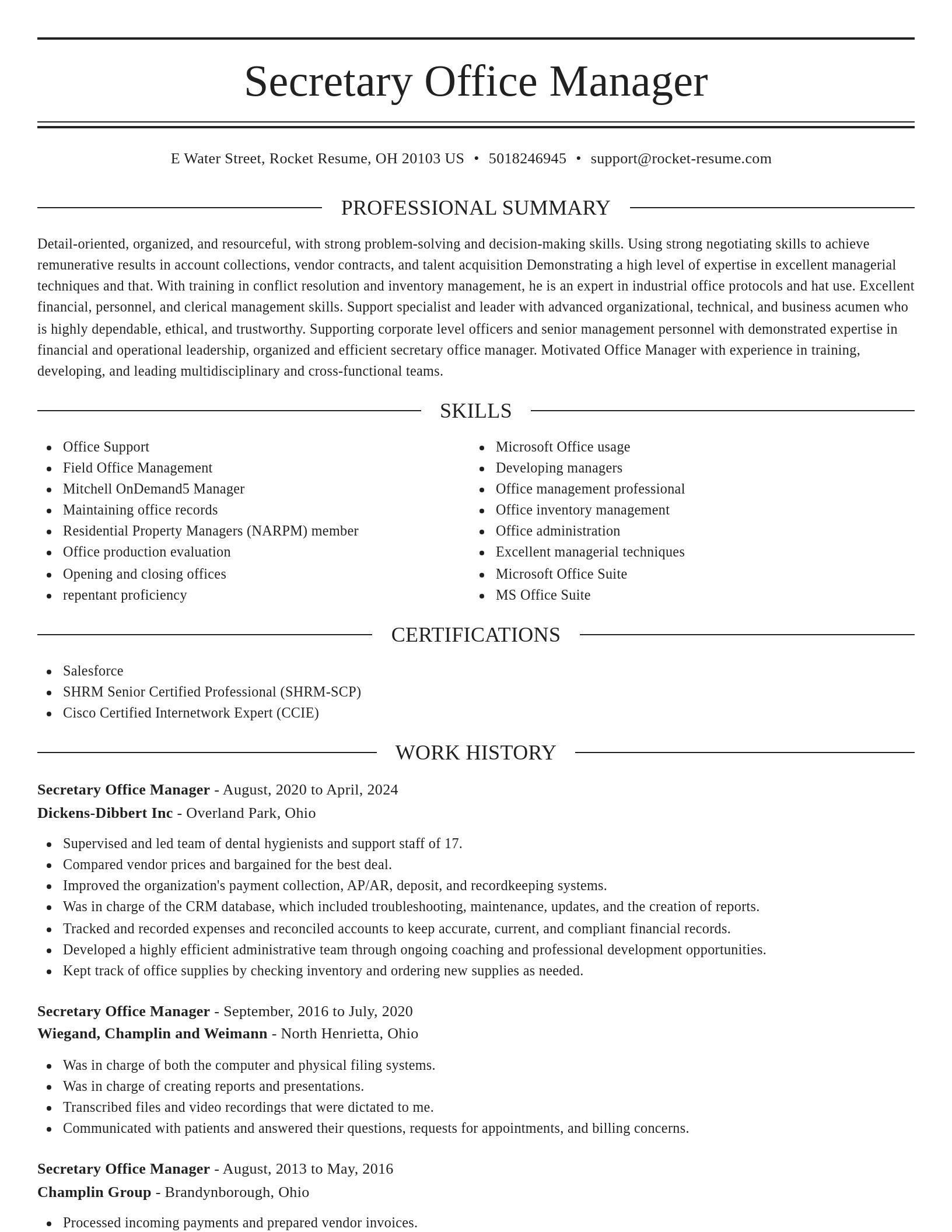 Elegant resume template