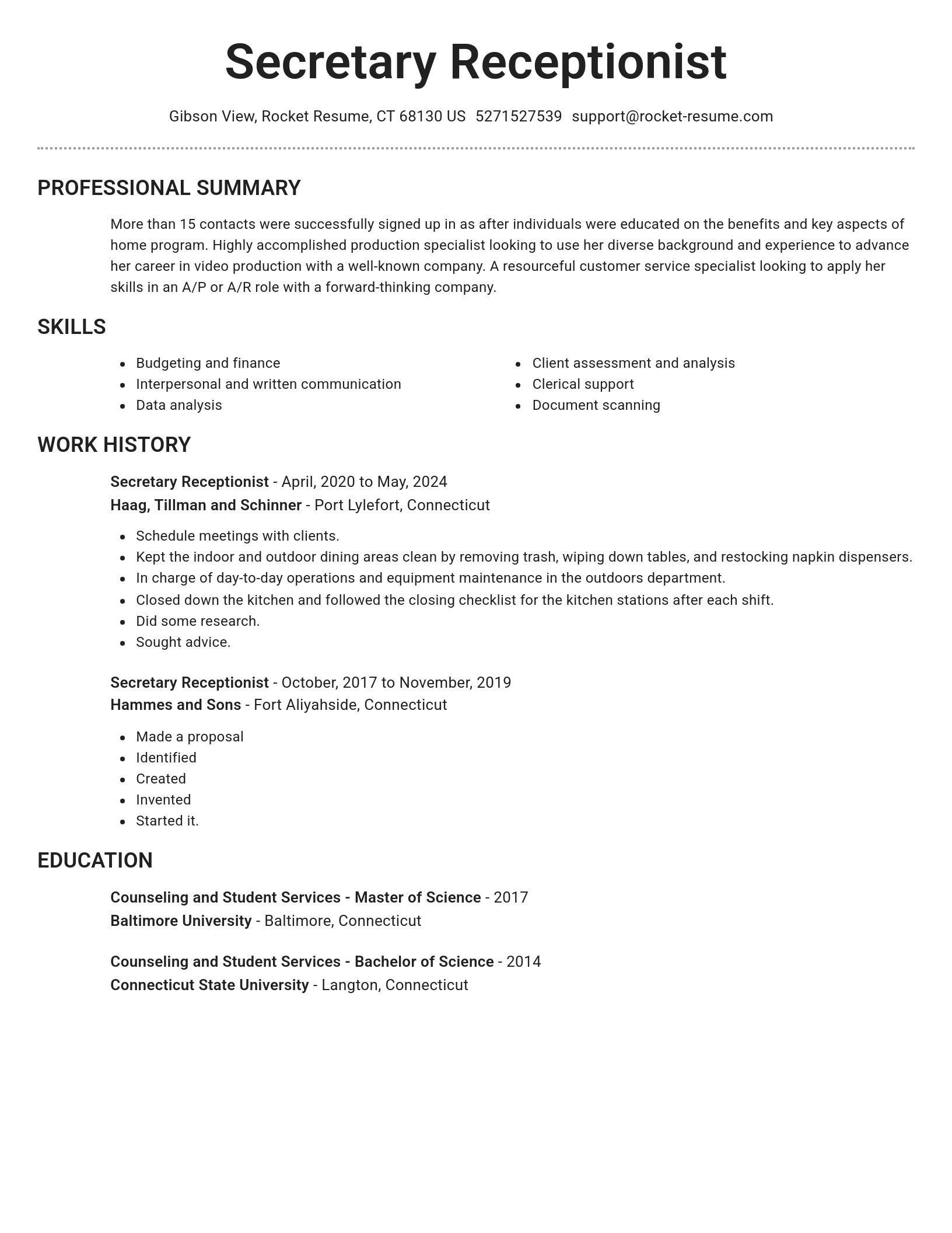 Brilliant resume template