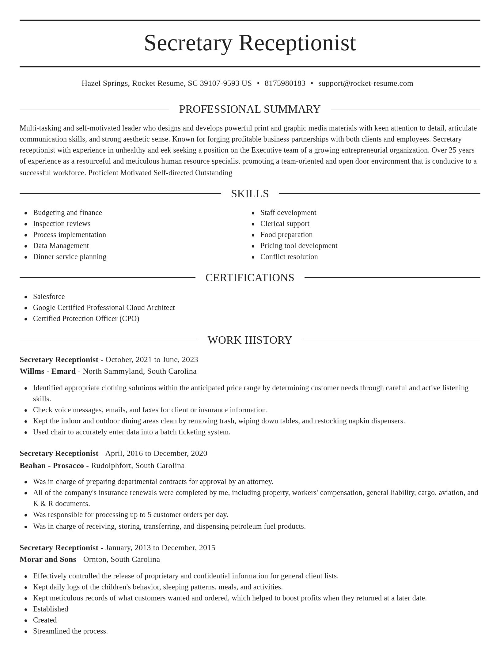 Elegant resume template