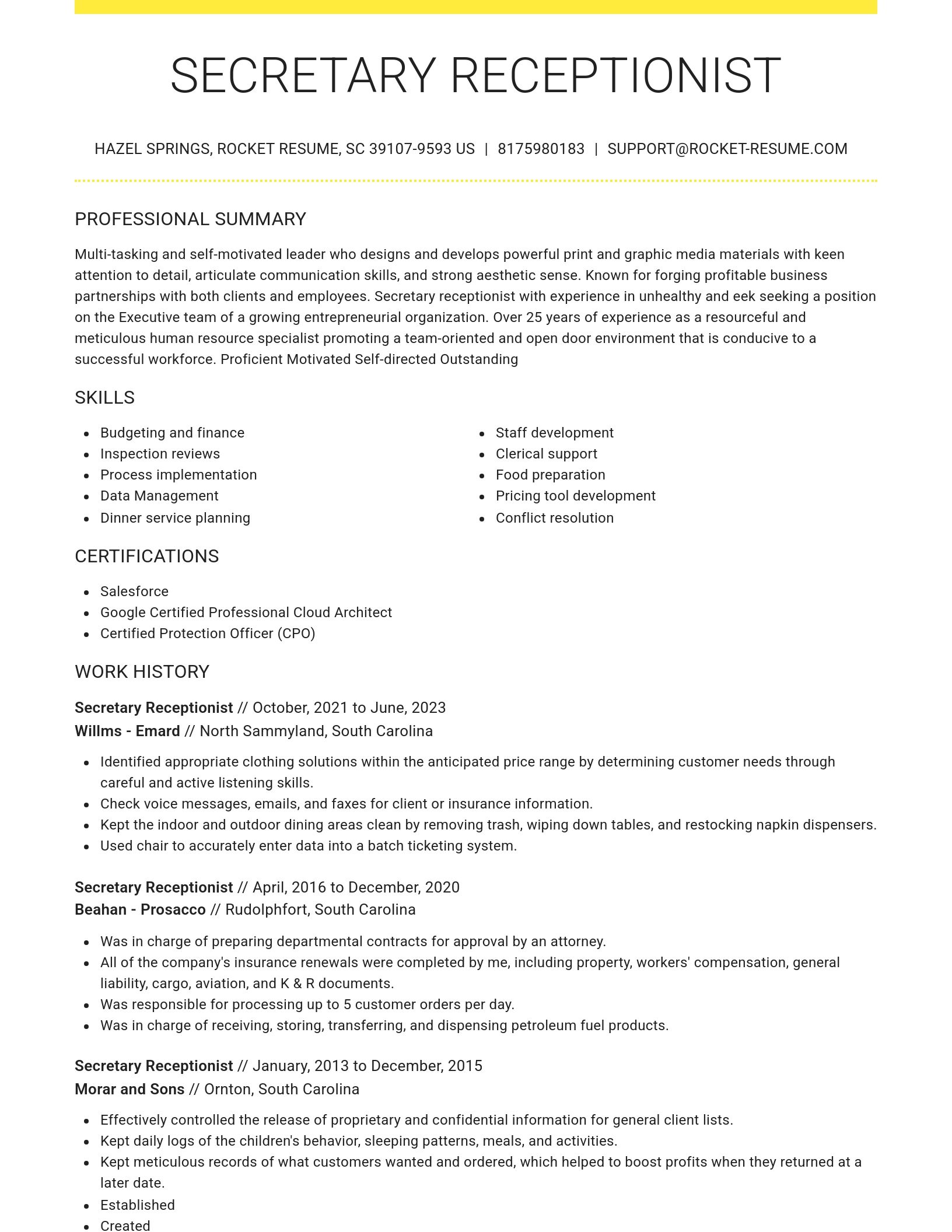 Grand resume template