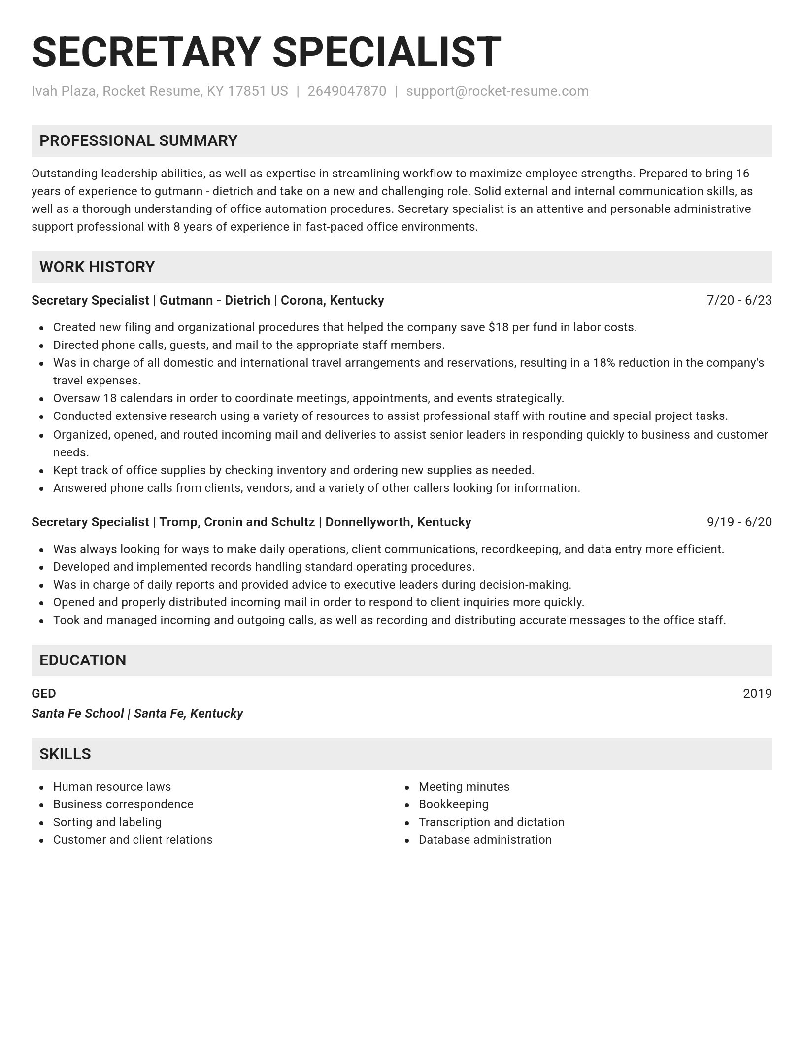 Genius resume template