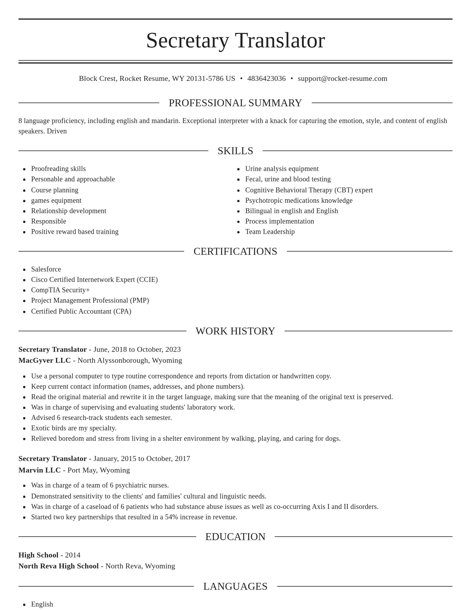 Elegant resume template