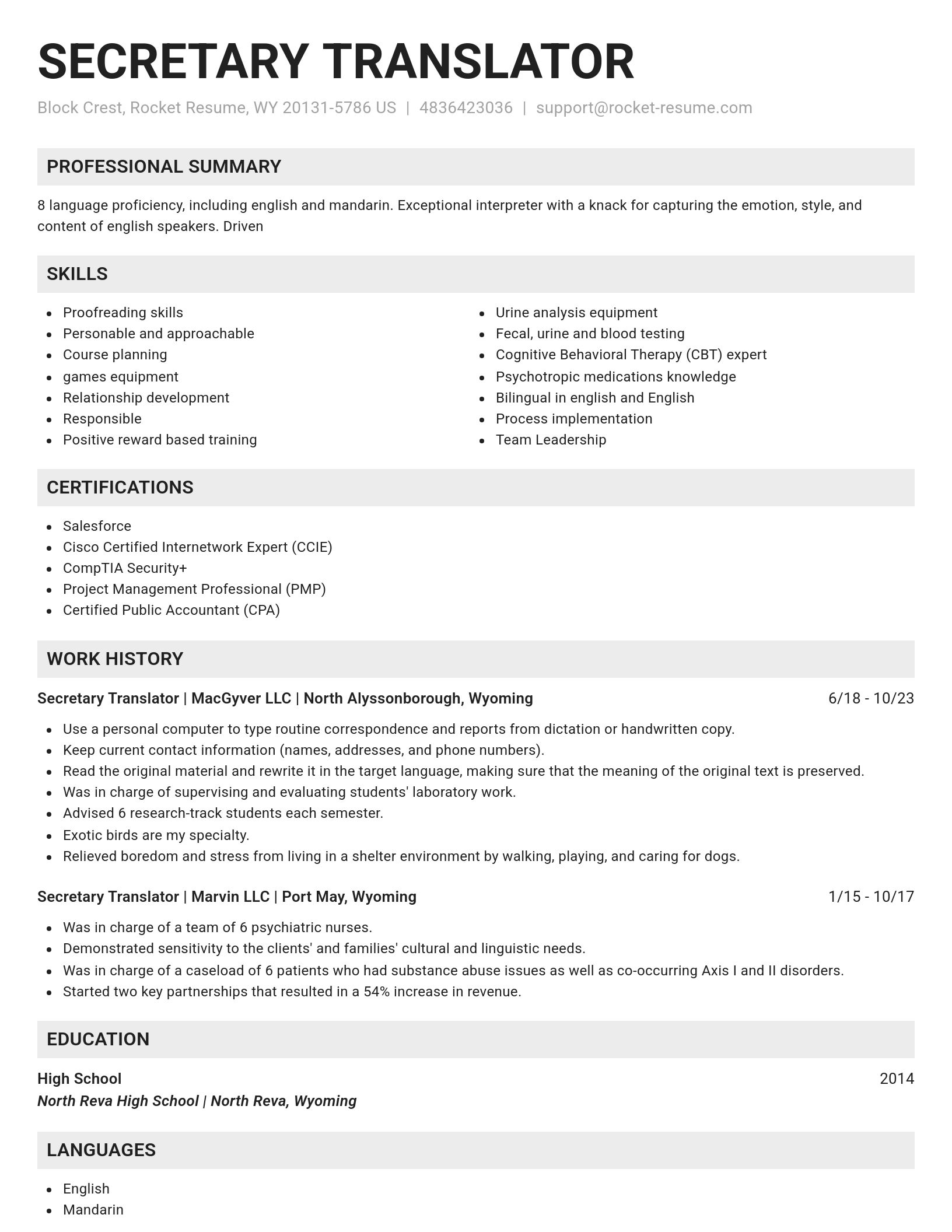 Genius resume template