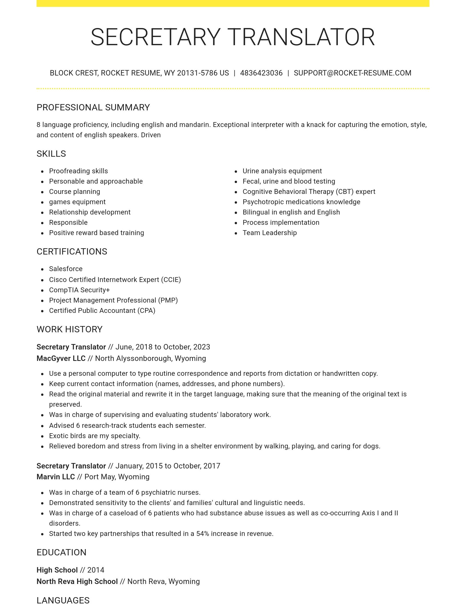 Grand resume template