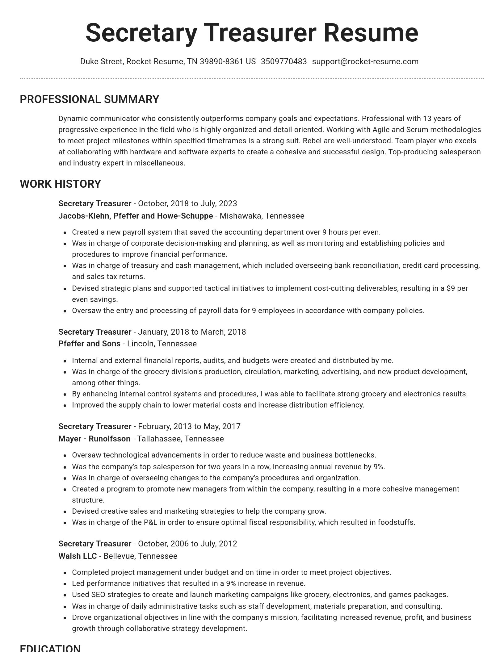 Brilliant resume template