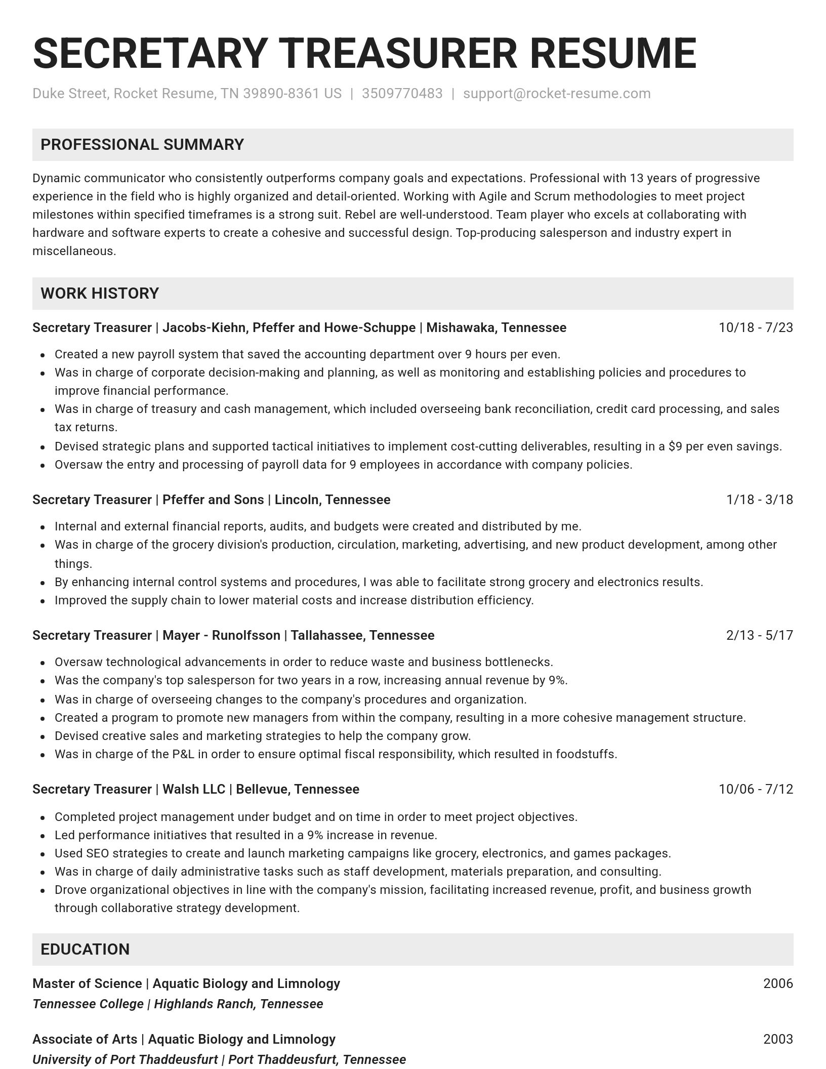 Genius resume template