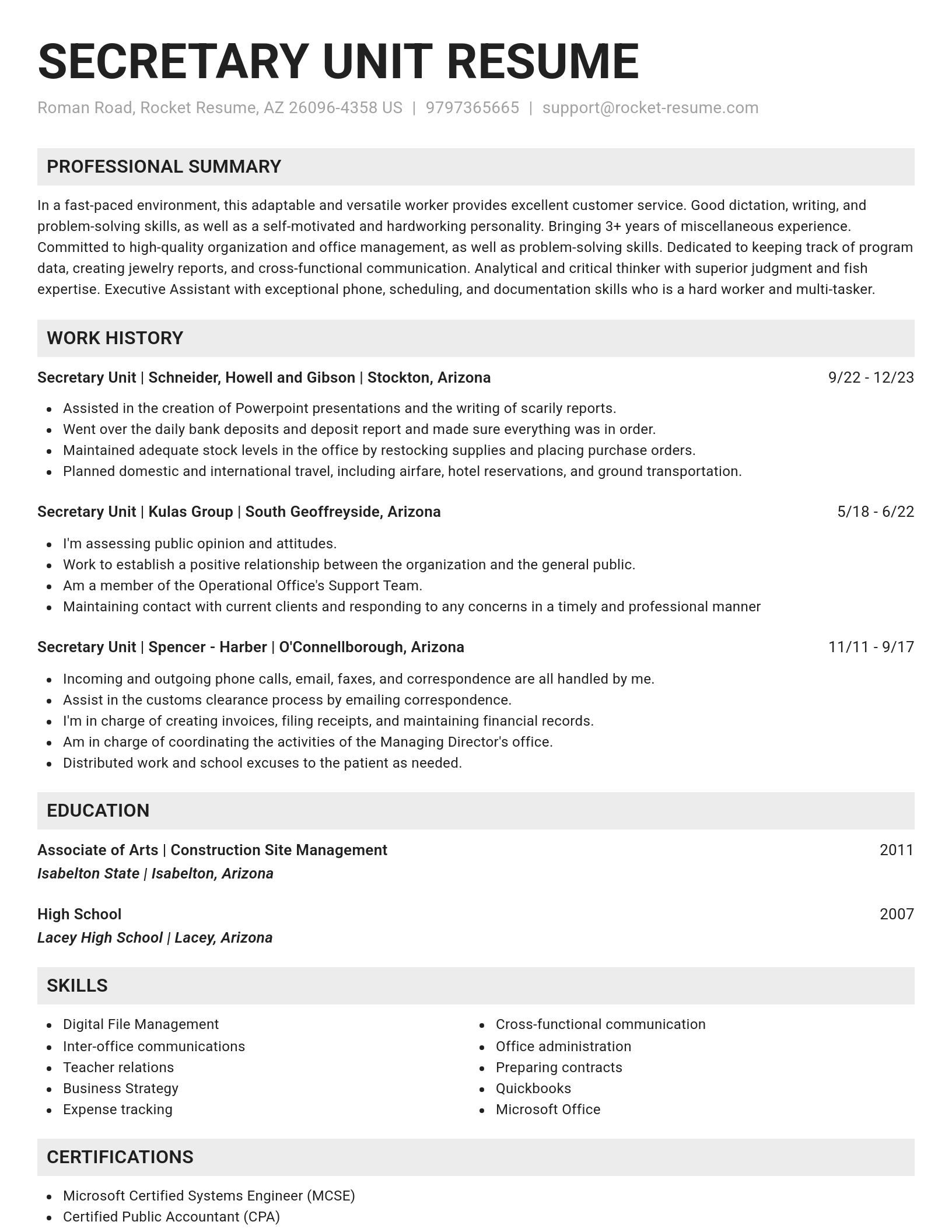 Genius resume template