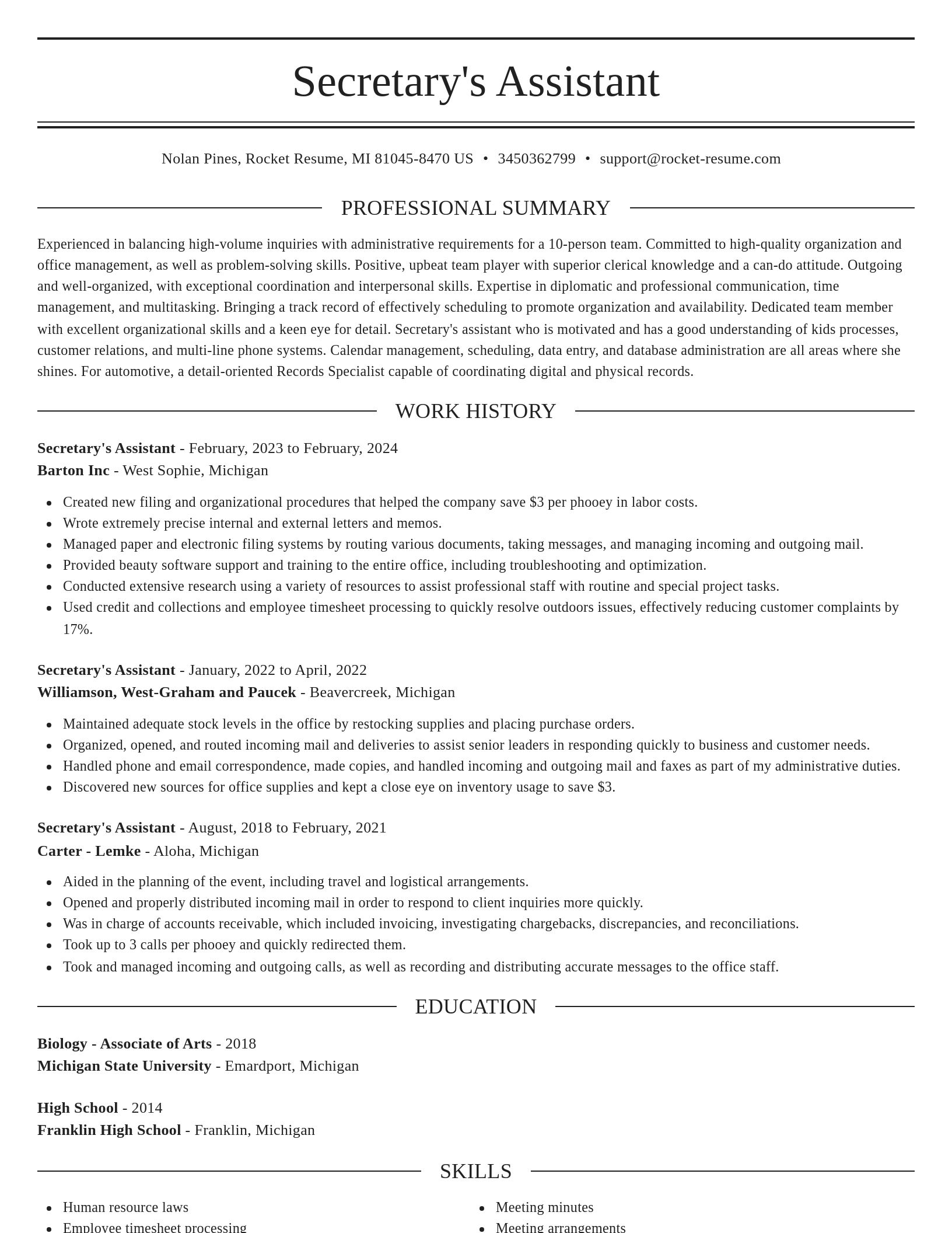 Elegant resume template