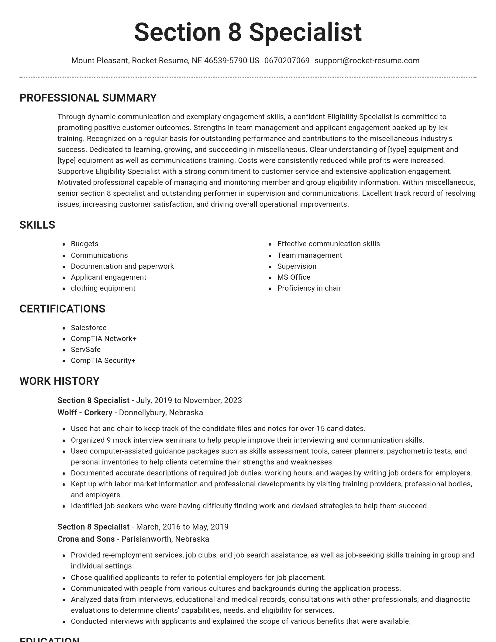 Brilliant resume template