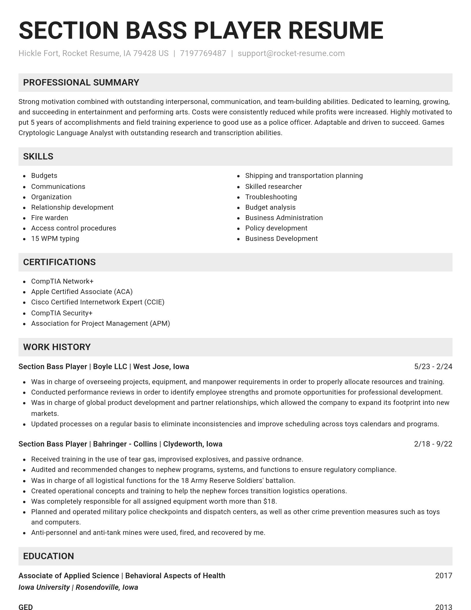 Genius resume template