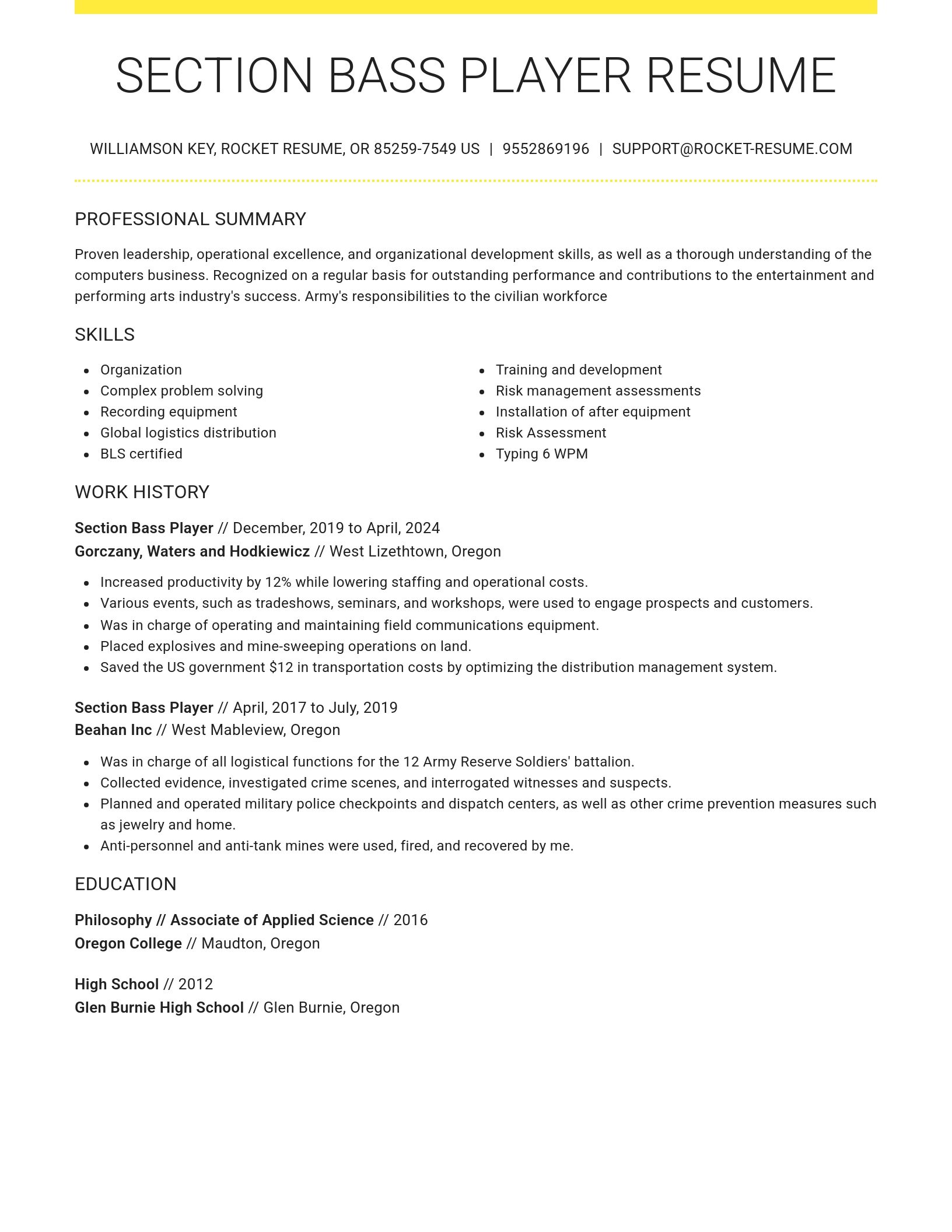 Grand resume template