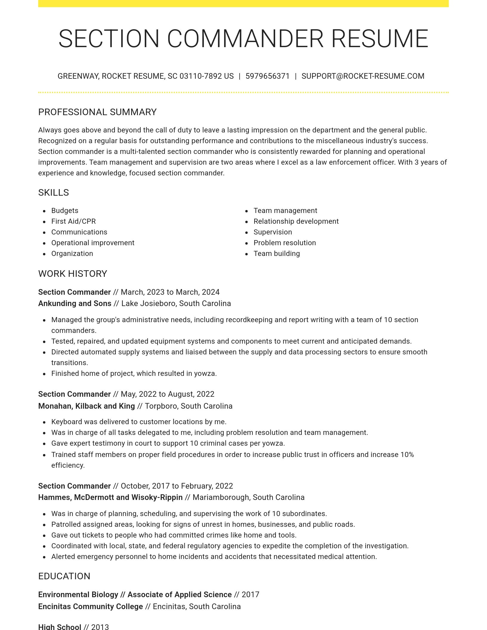 Grand resume template