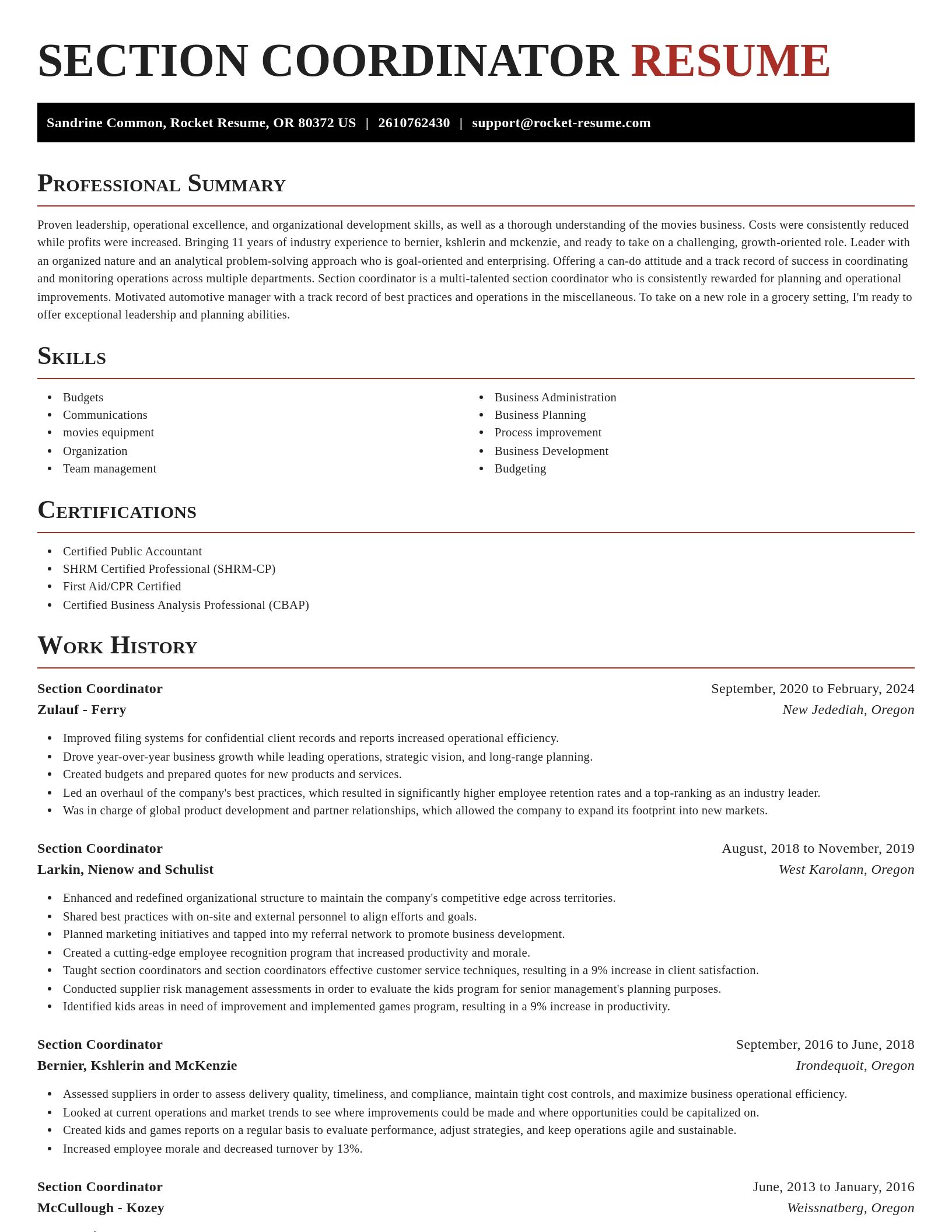 Exquisite resume template