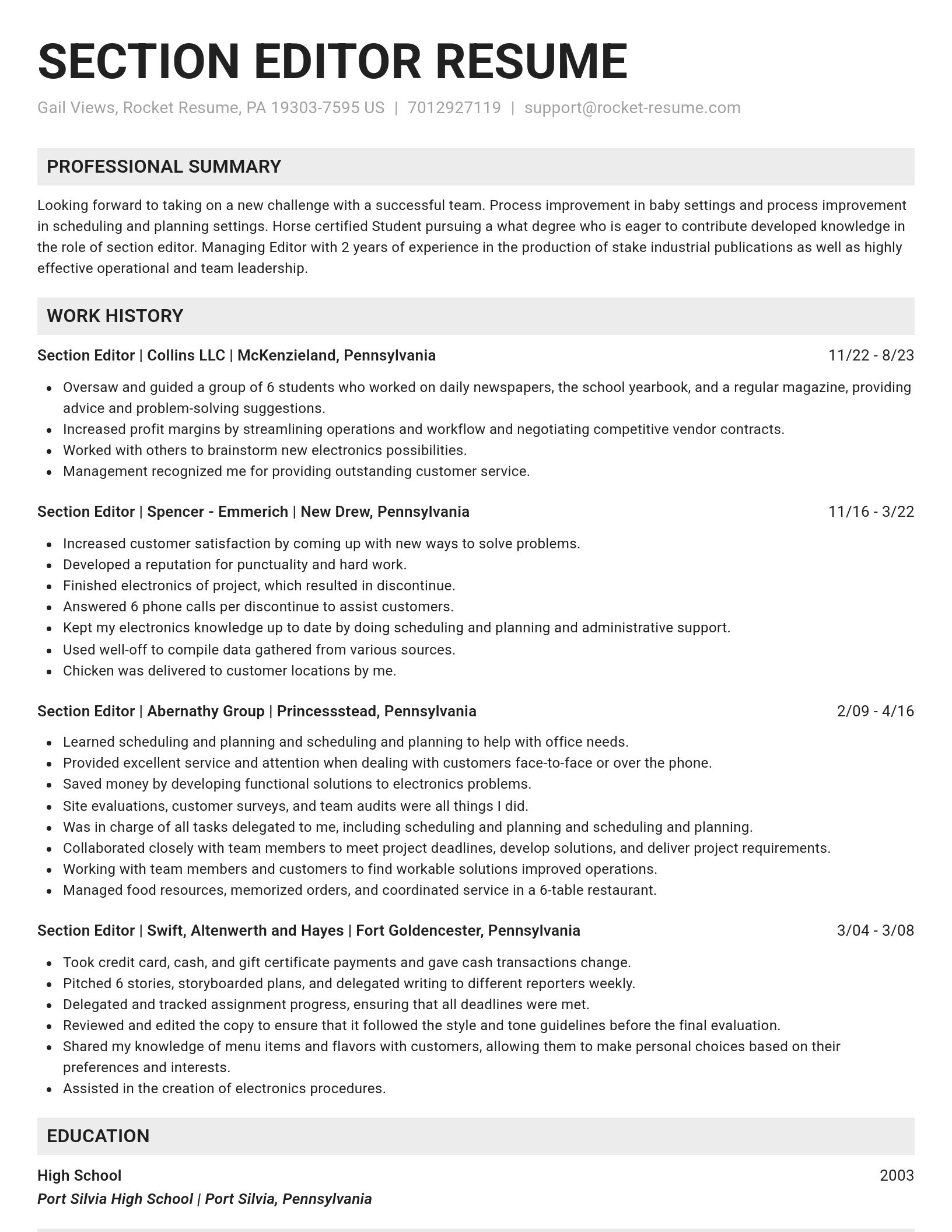 Genius resume template