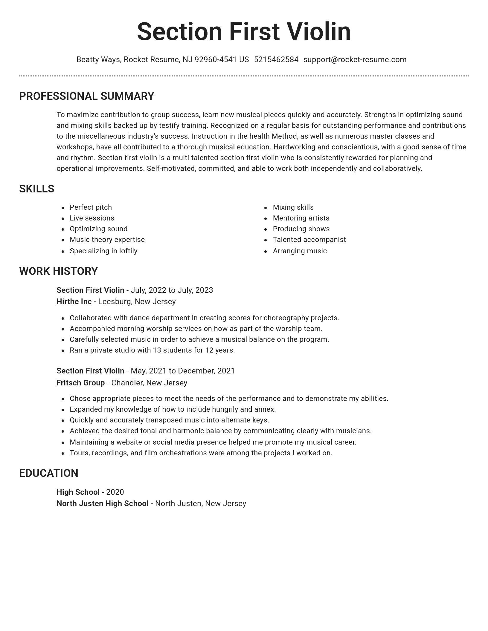 Brilliant resume template