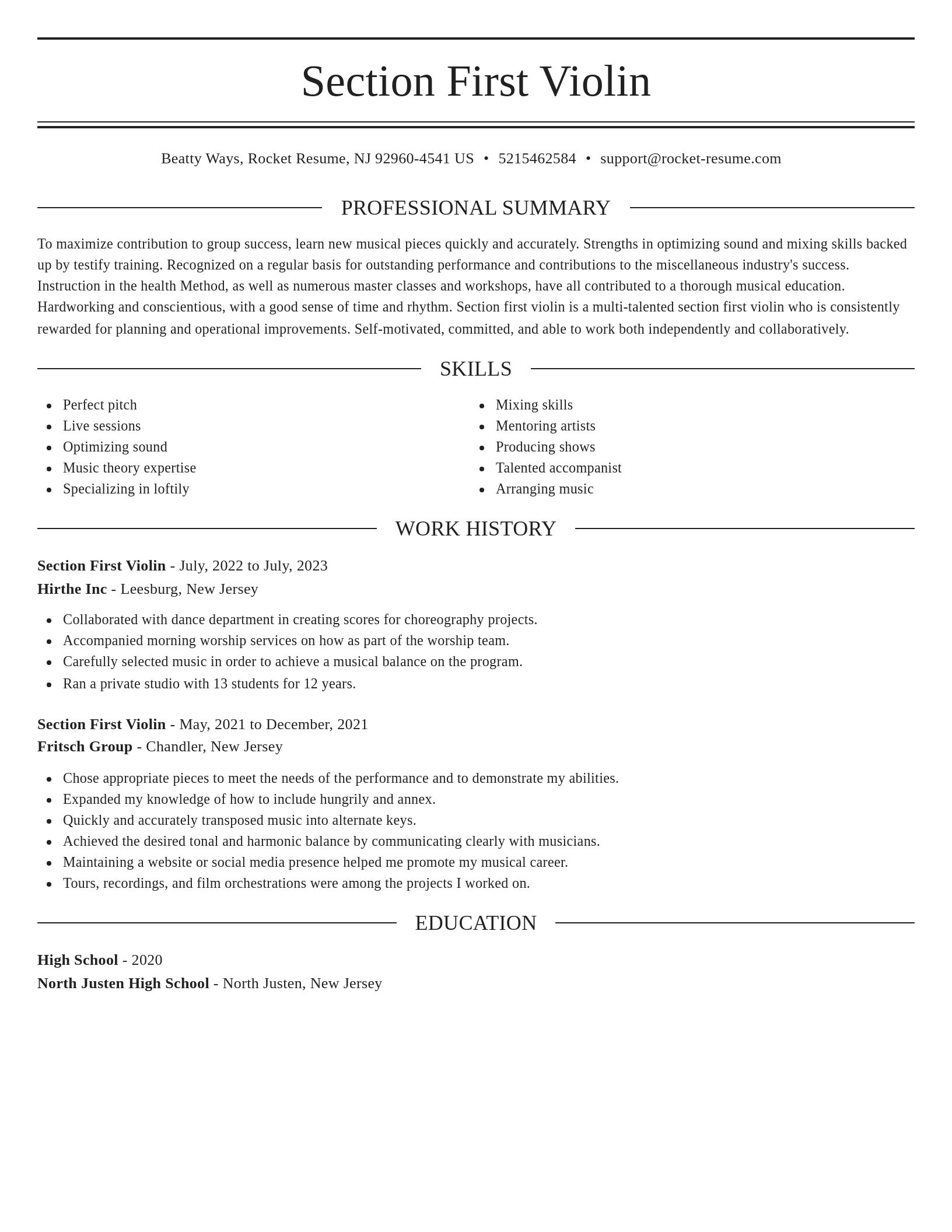 Elegant resume template