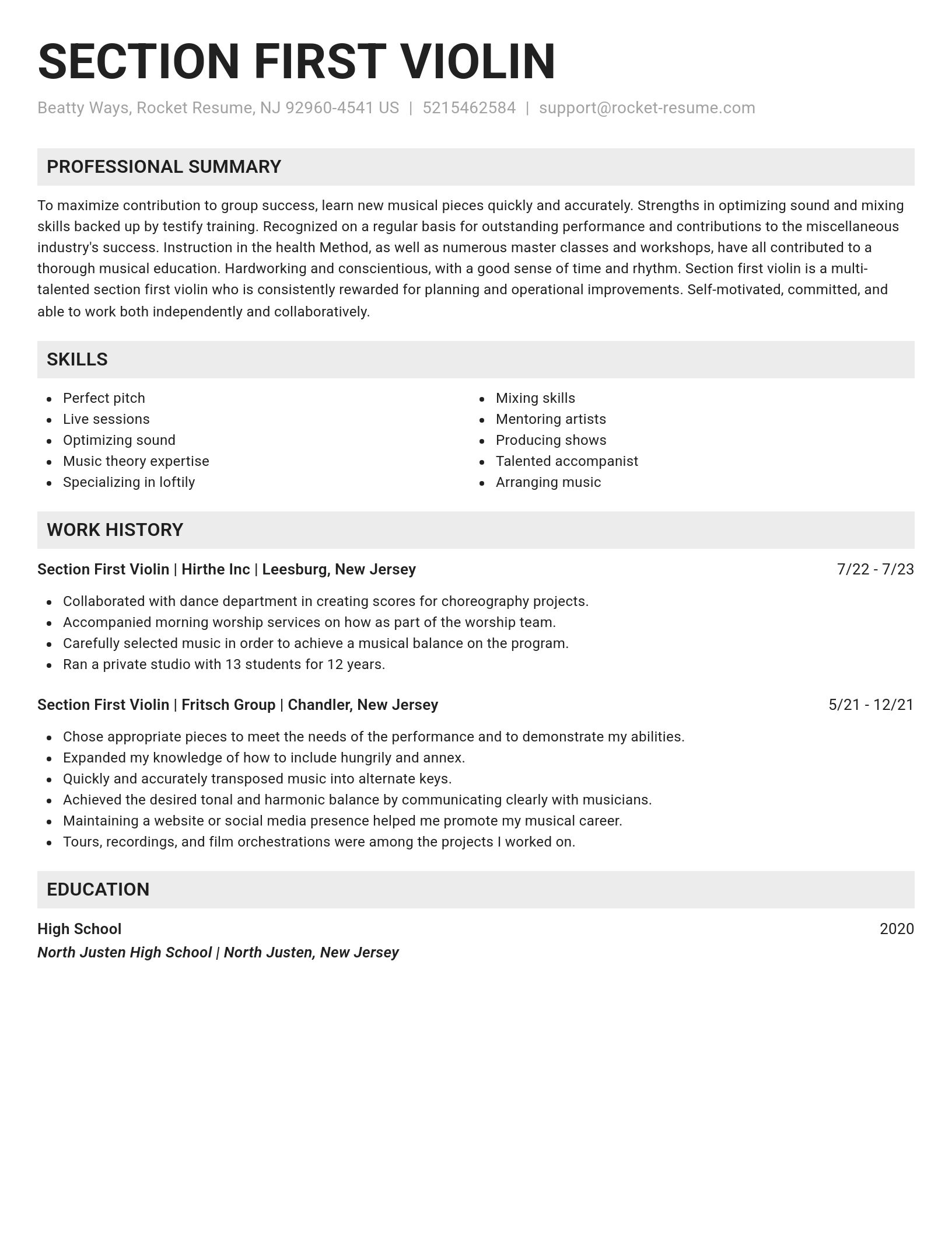 Genius resume template