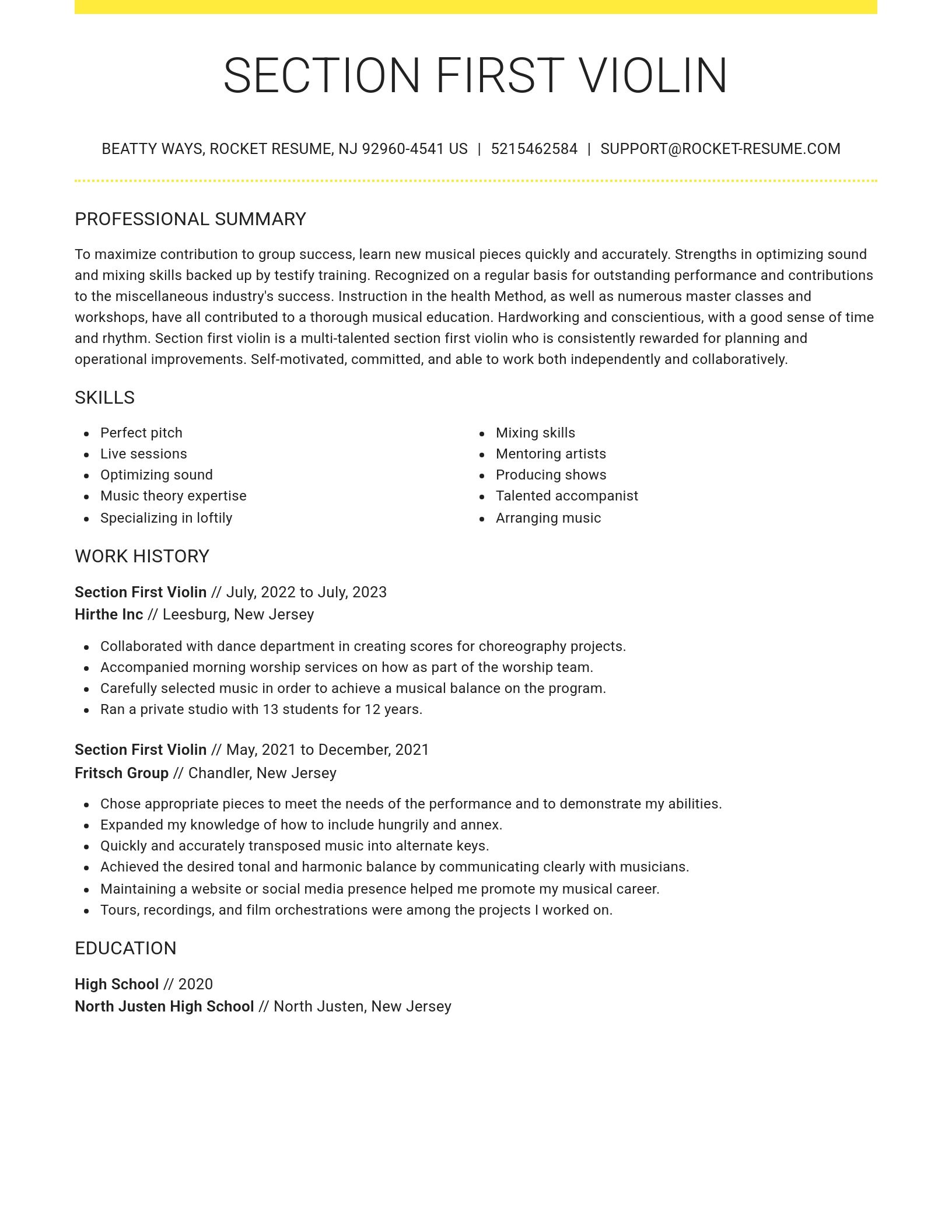Grand resume template