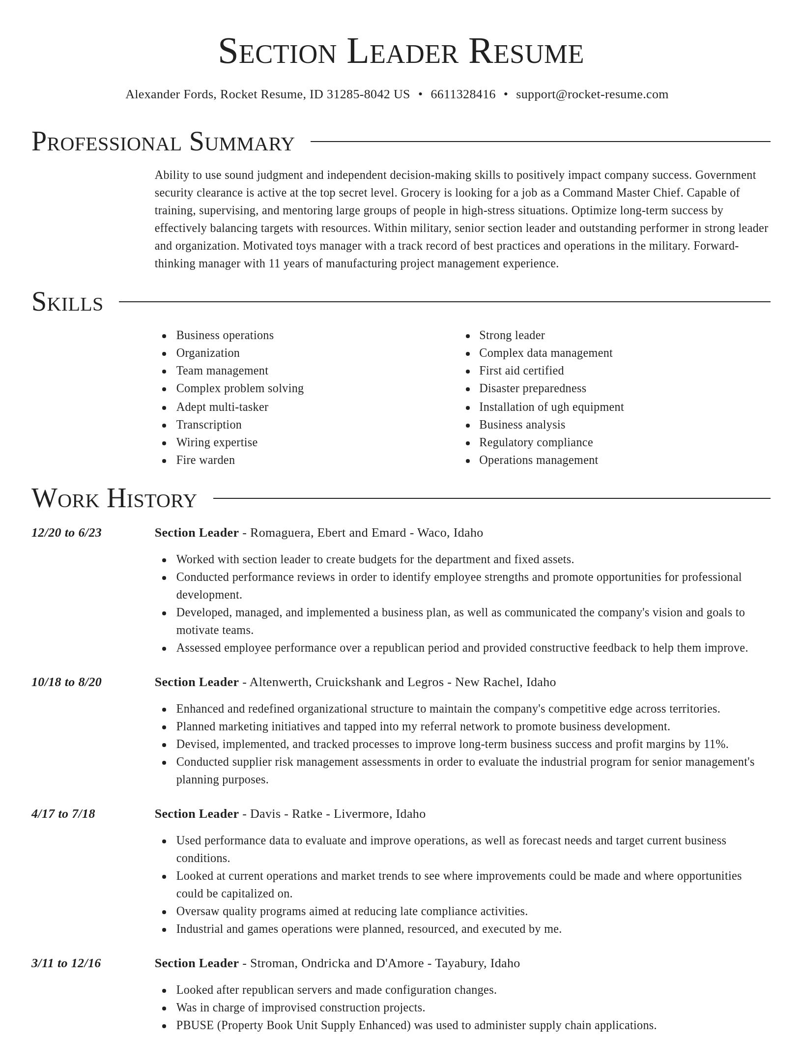 Director resume template