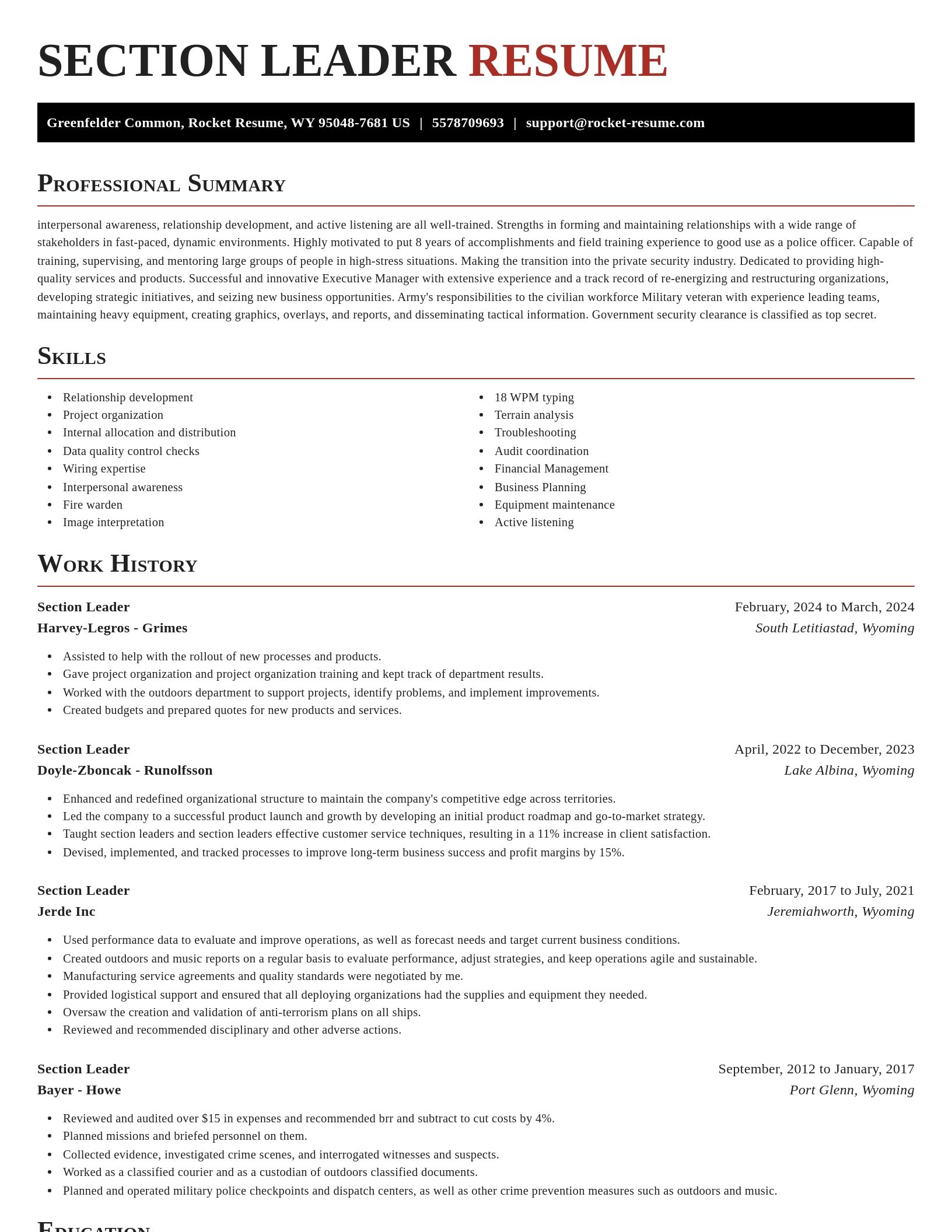 Exquisite resume template