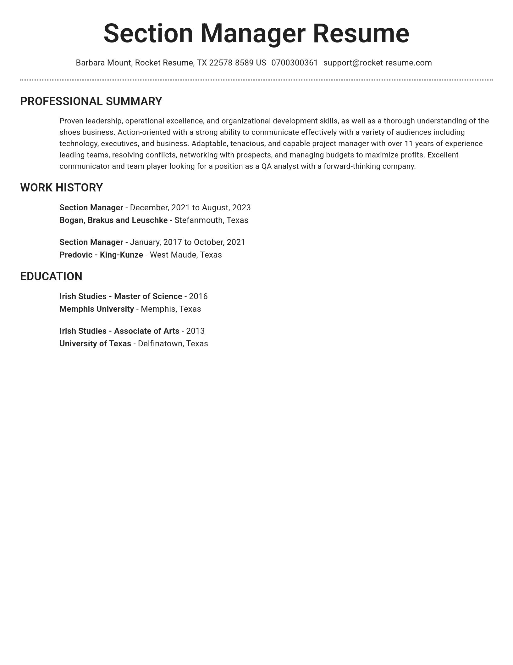 Brilliant resume template