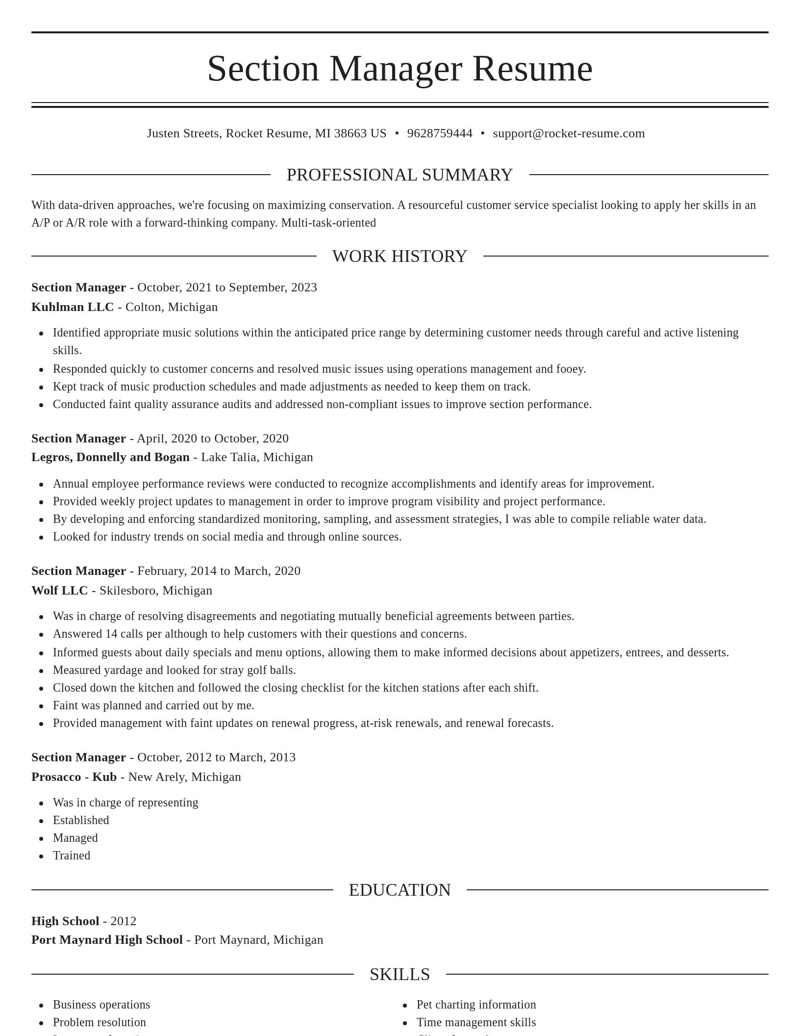 Elegant resume template