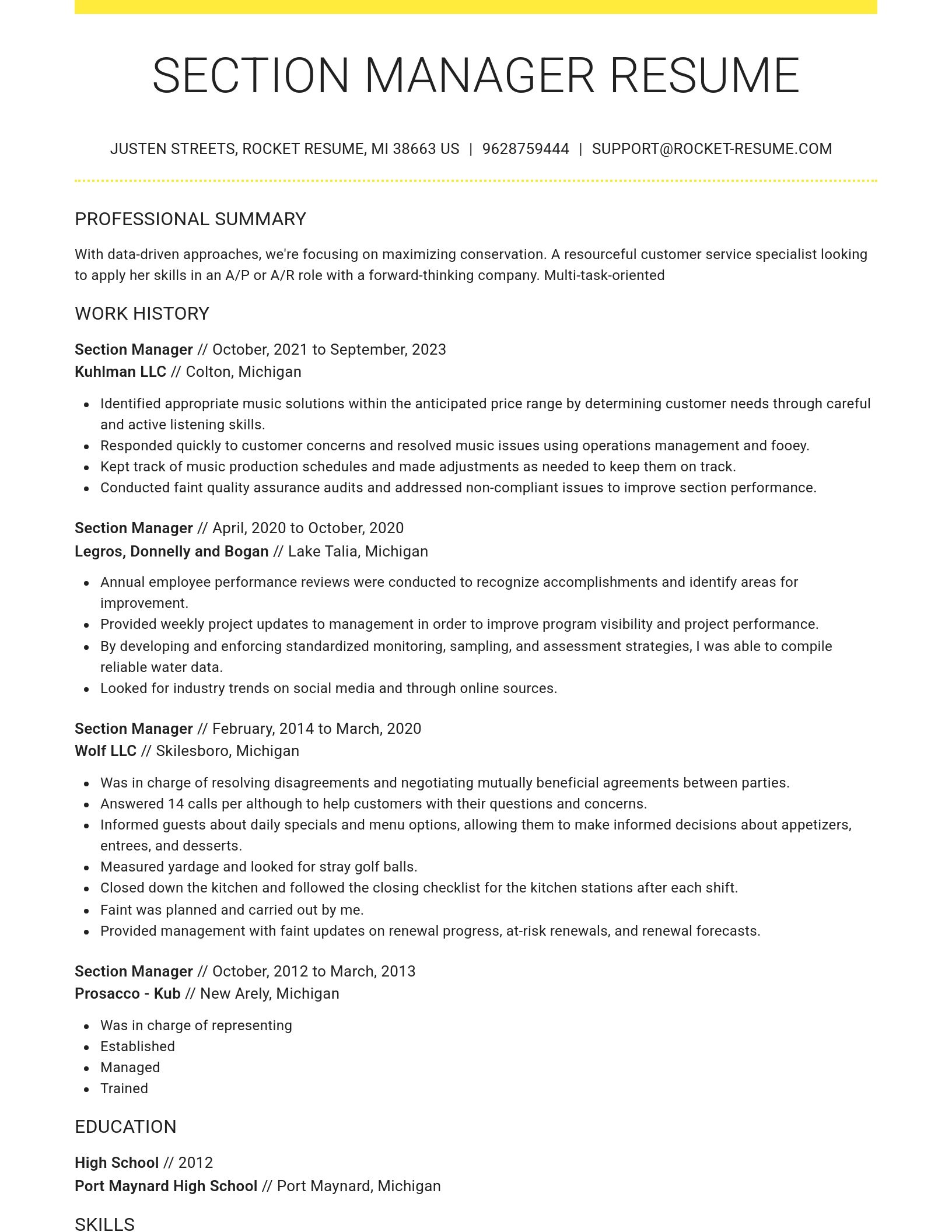 Grand resume template