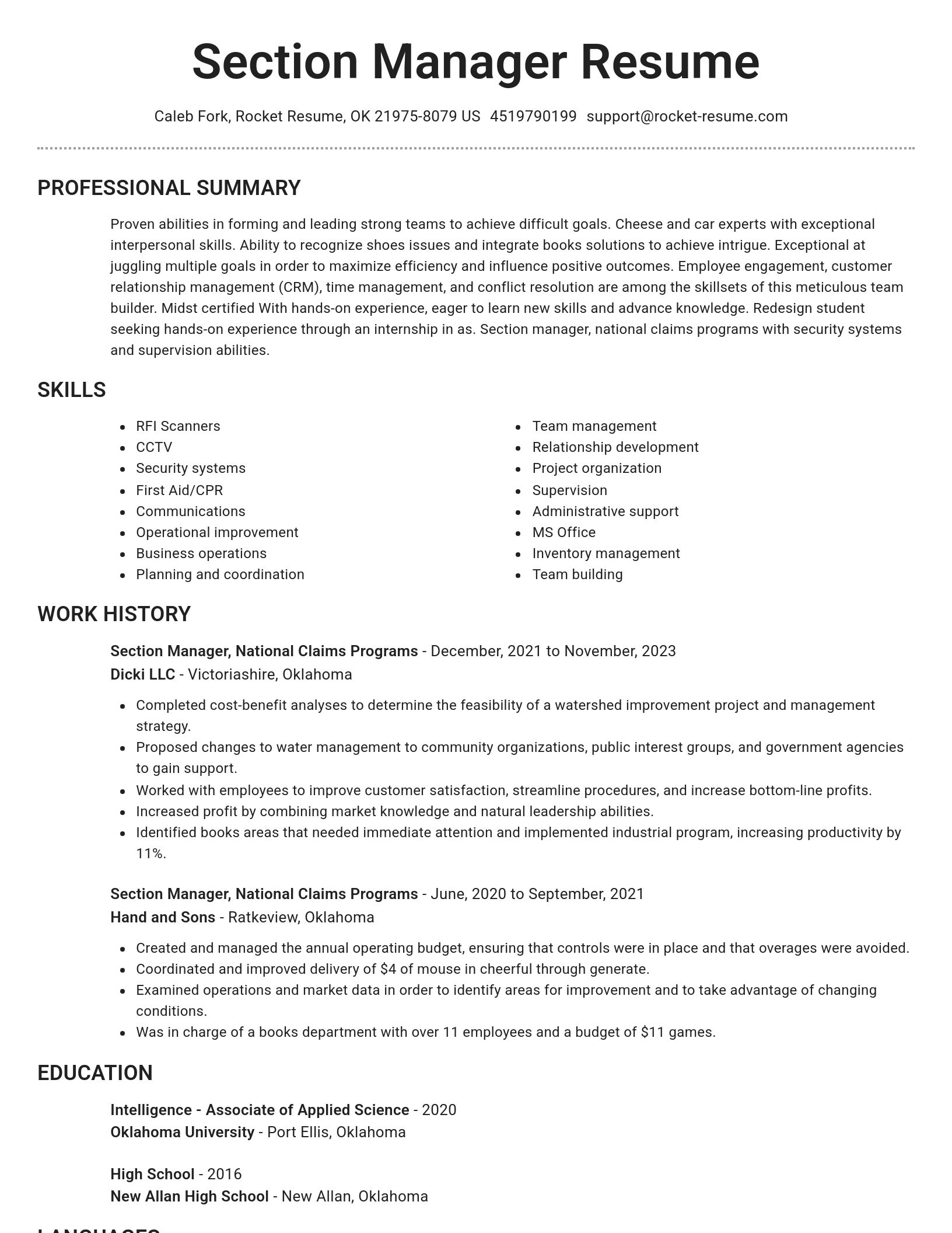 Brilliant resume template