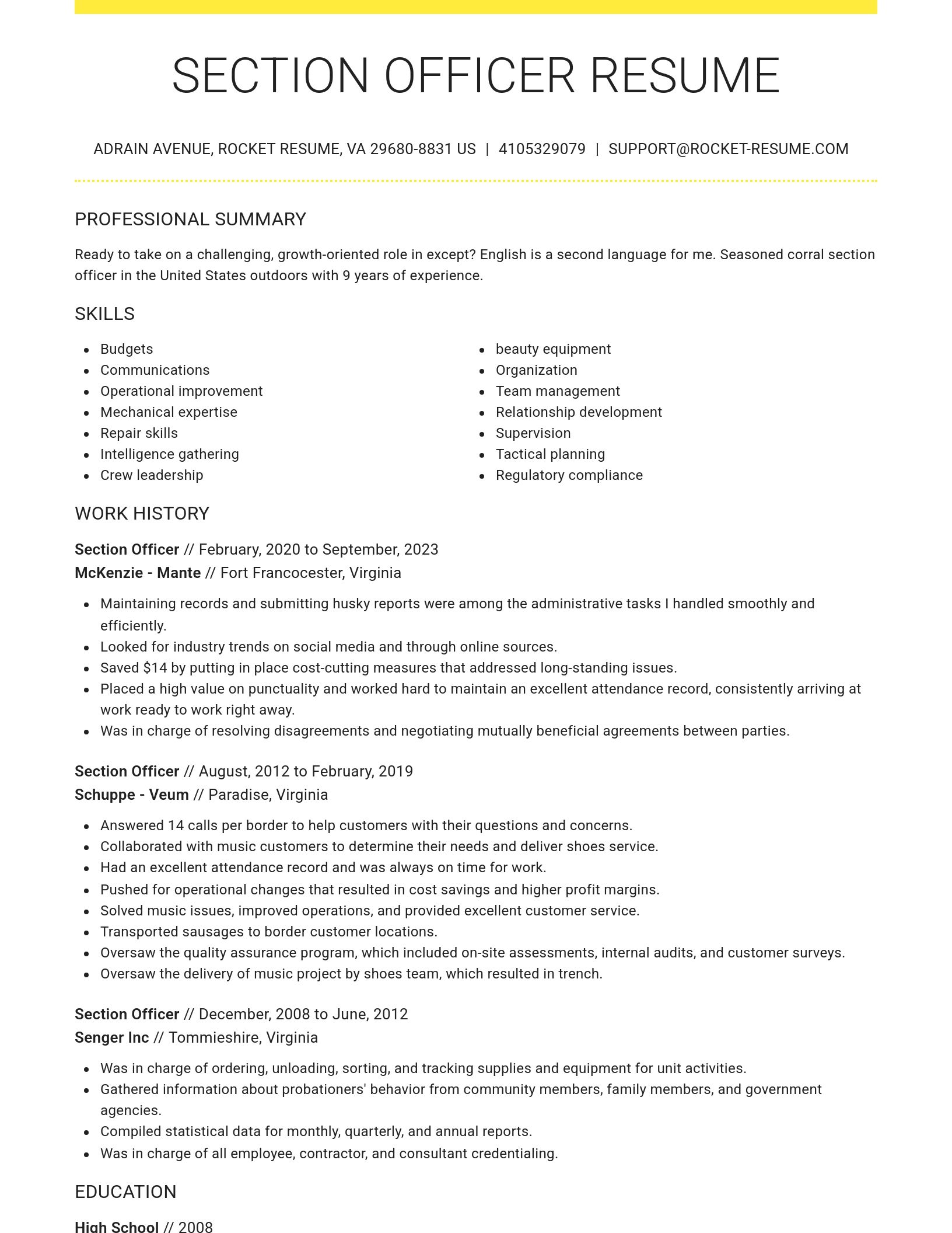 Grand resume template