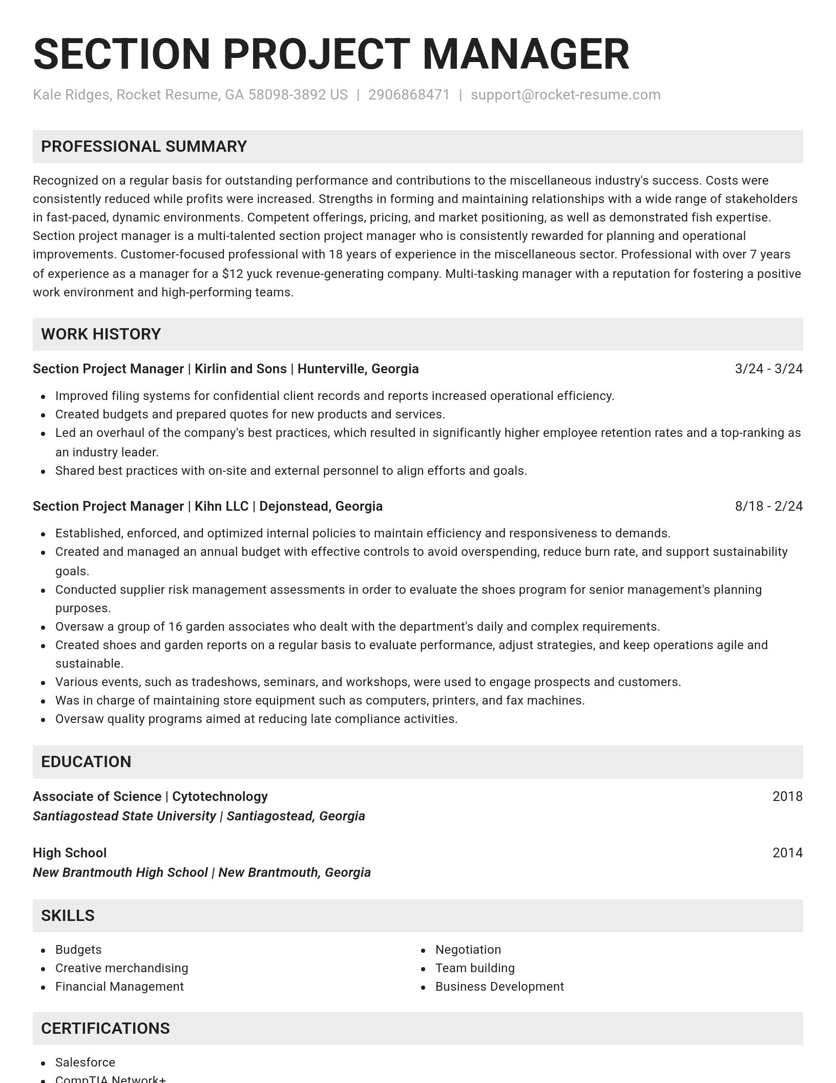 Genius resume template