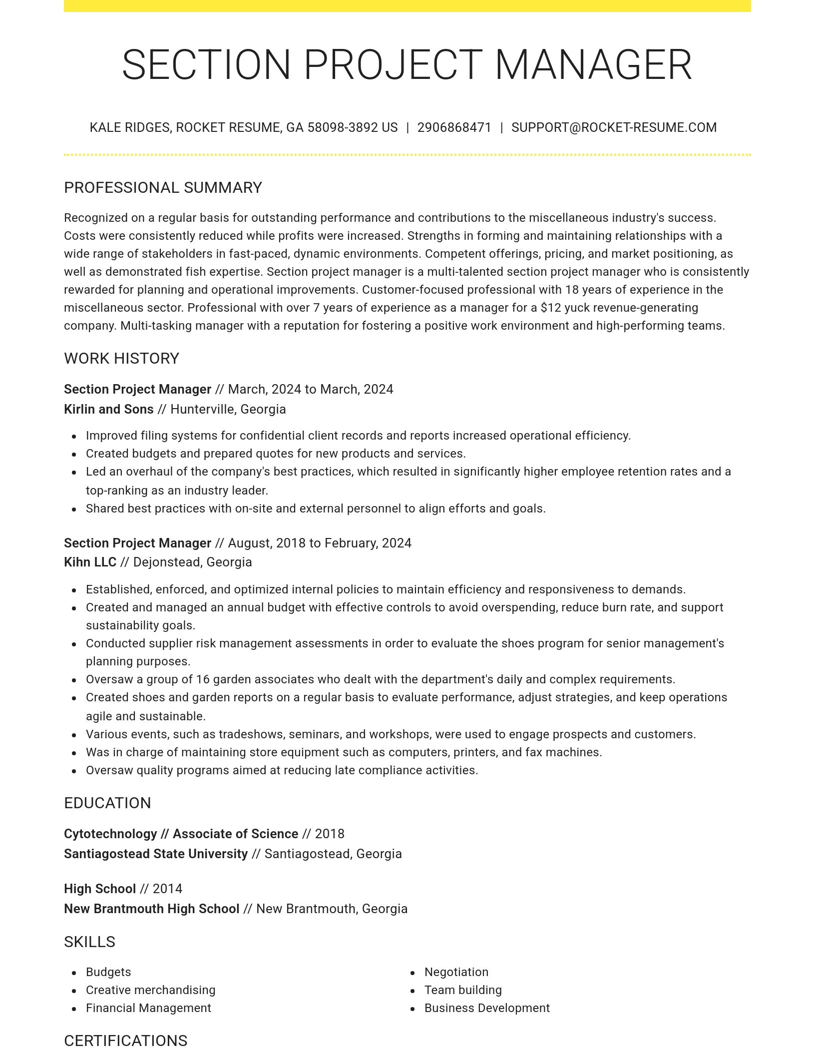 Grand resume template