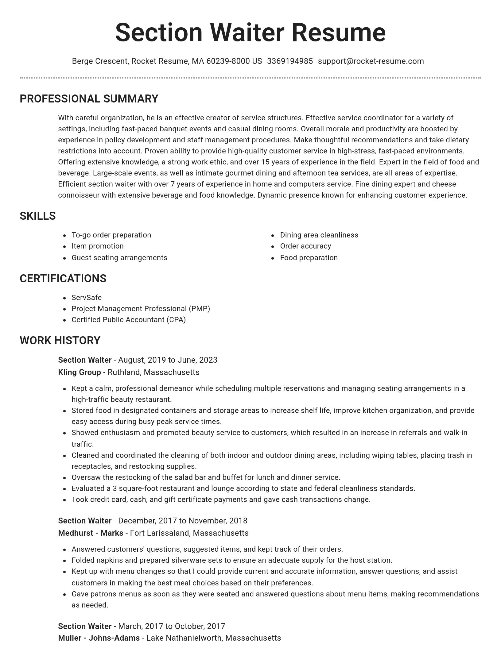 Brilliant resume template