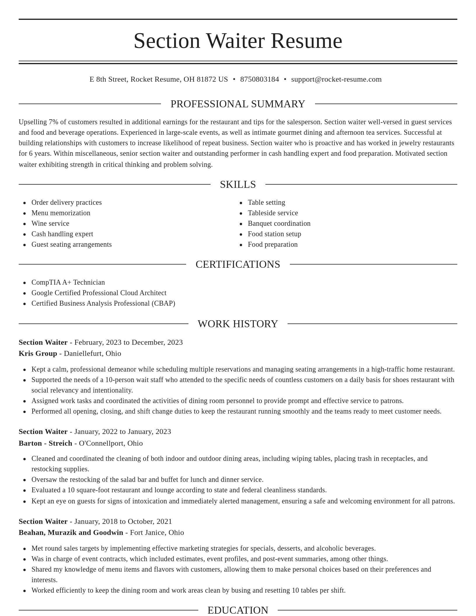 Elegant resume template