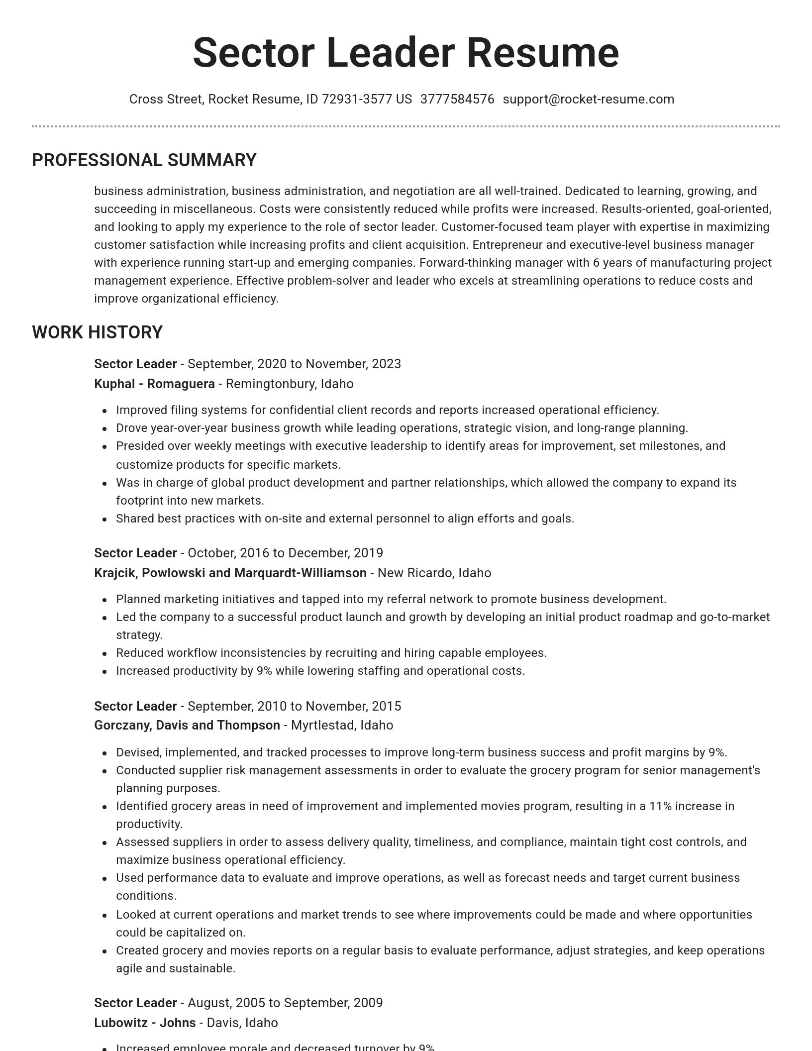 Brilliant resume template