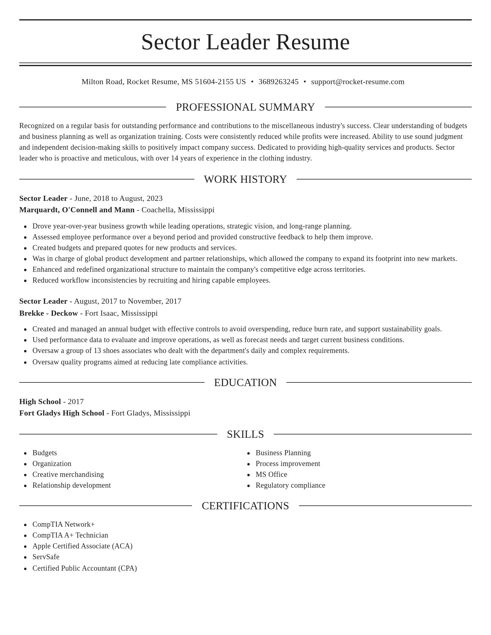 Elegant resume template
