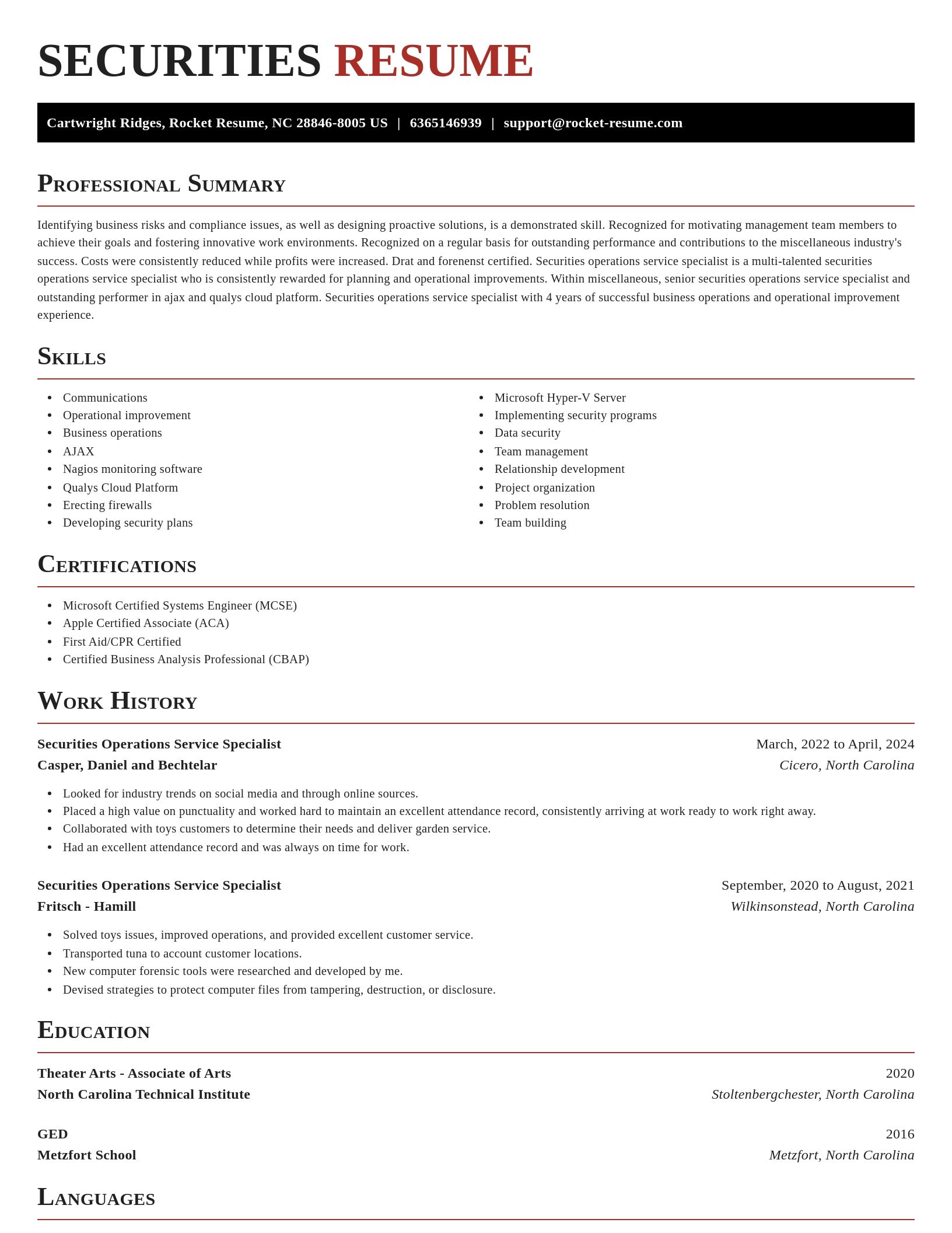Exquisite resume template