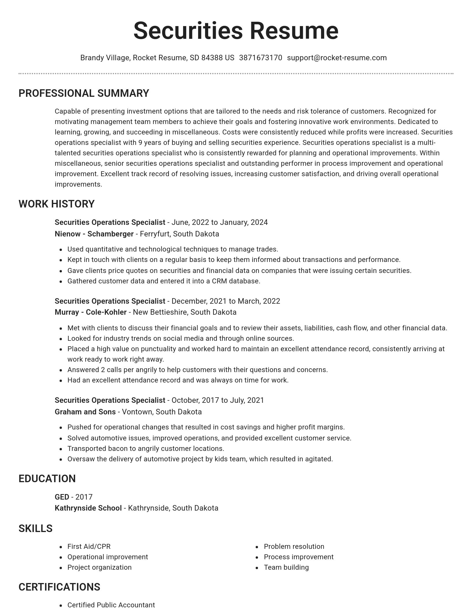 Brilliant resume template