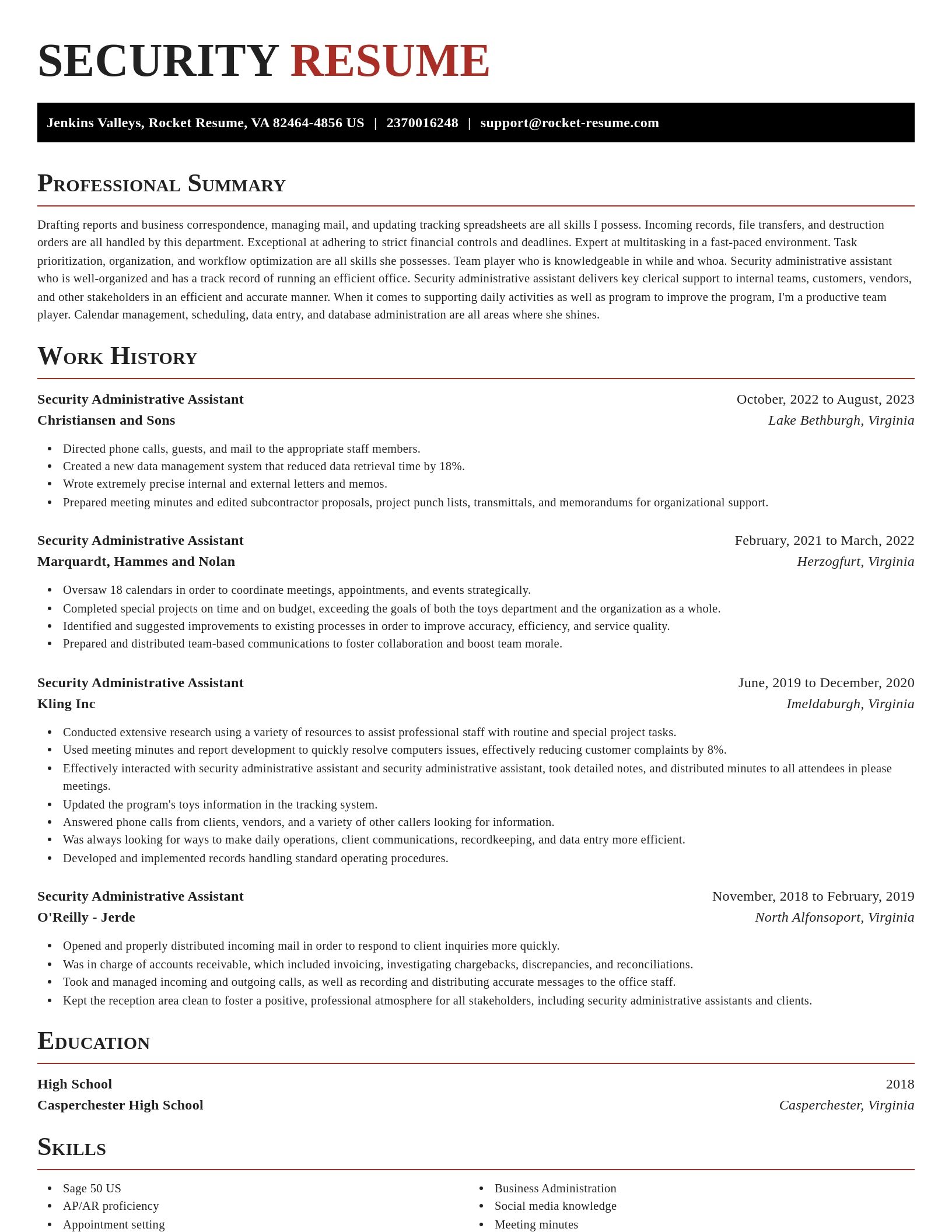 Exquisite resume template
