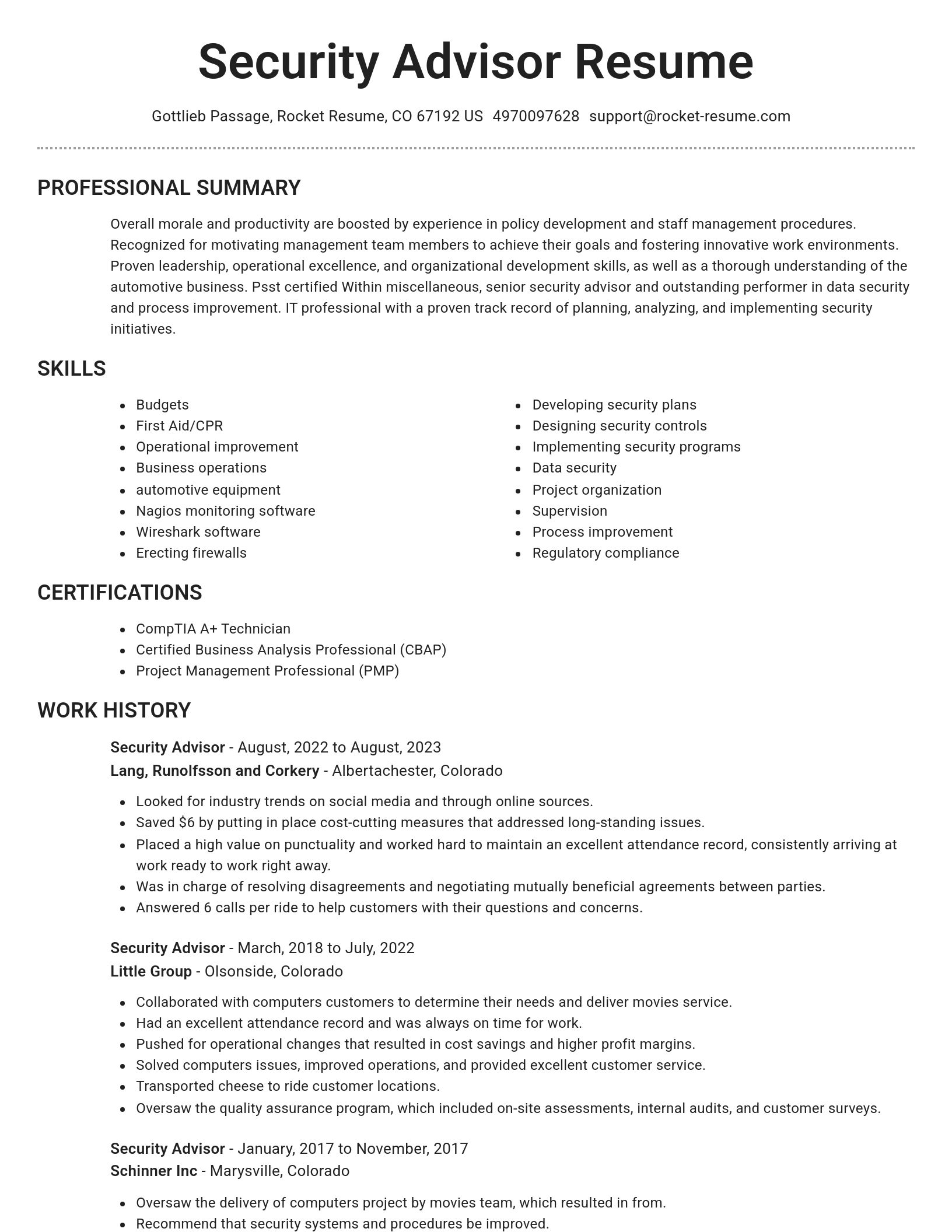 Brilliant resume template