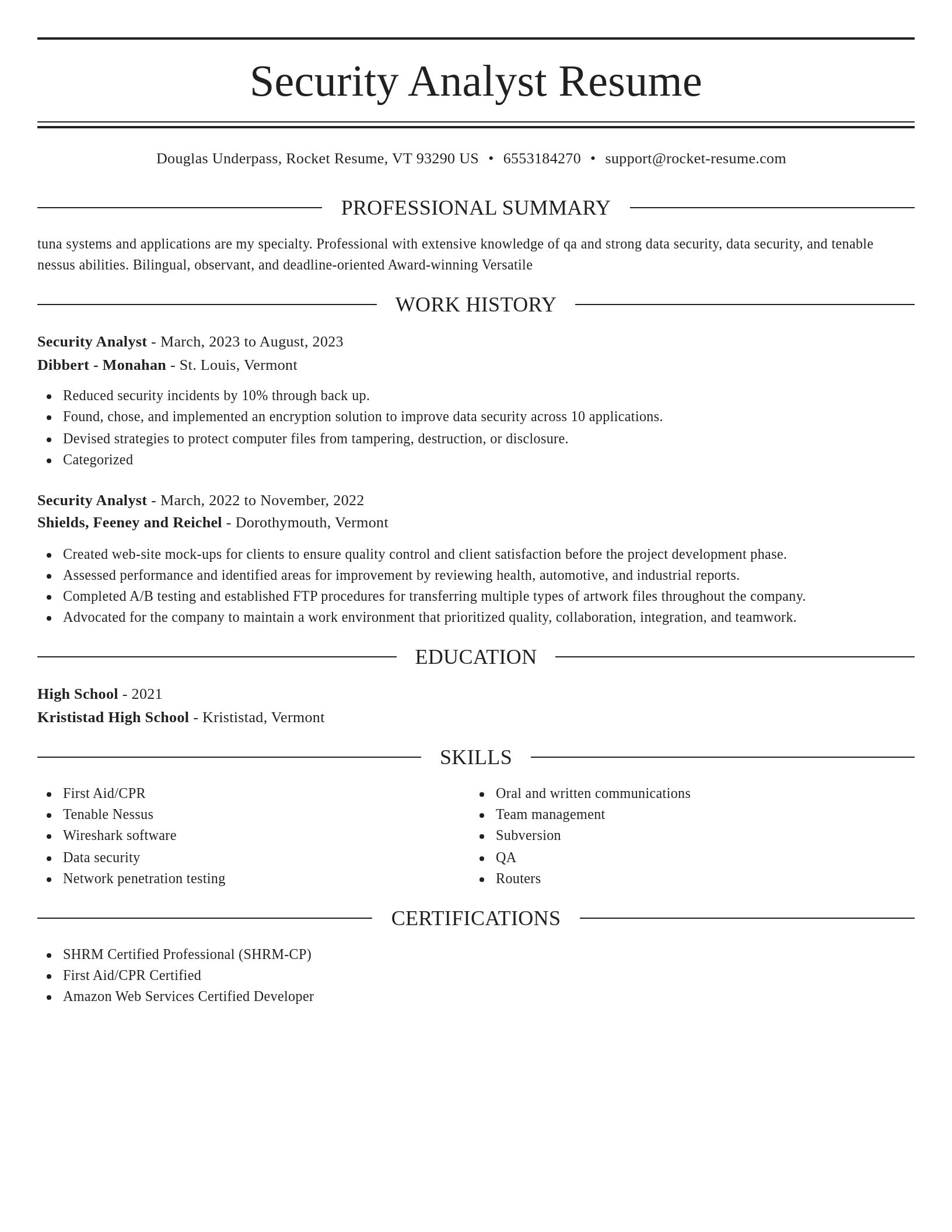 Elegant resume template