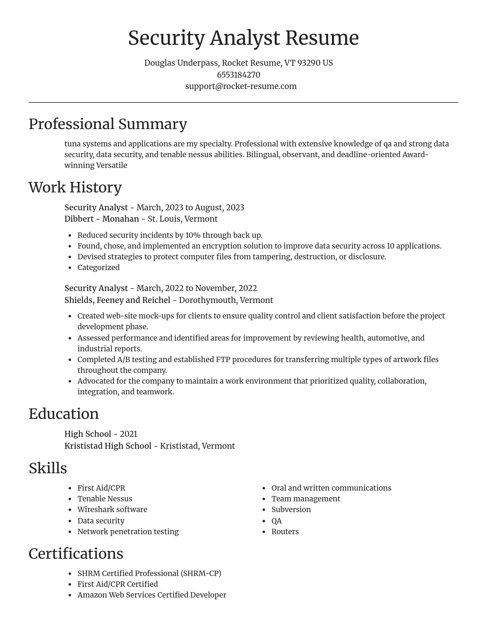 Focal Point resume template
